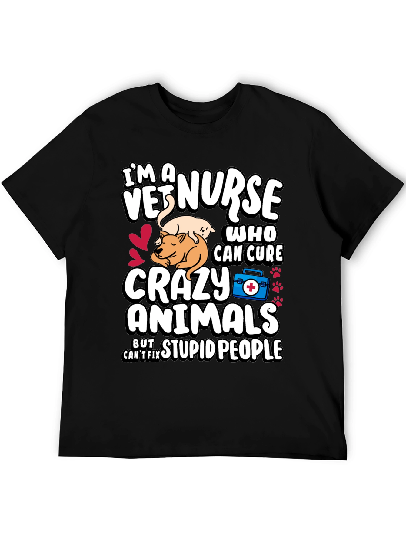 Vet Nurse Crazy Animals T-Shirt