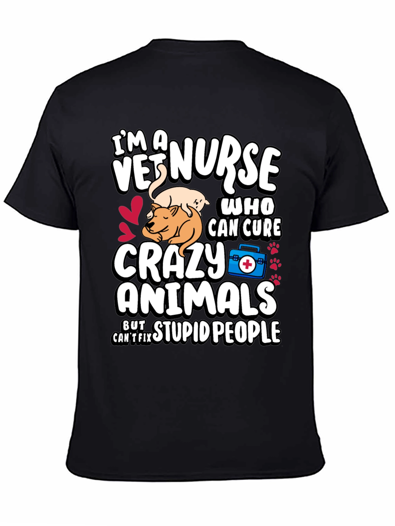Vet Nurse Crazy Animals T-Shirt