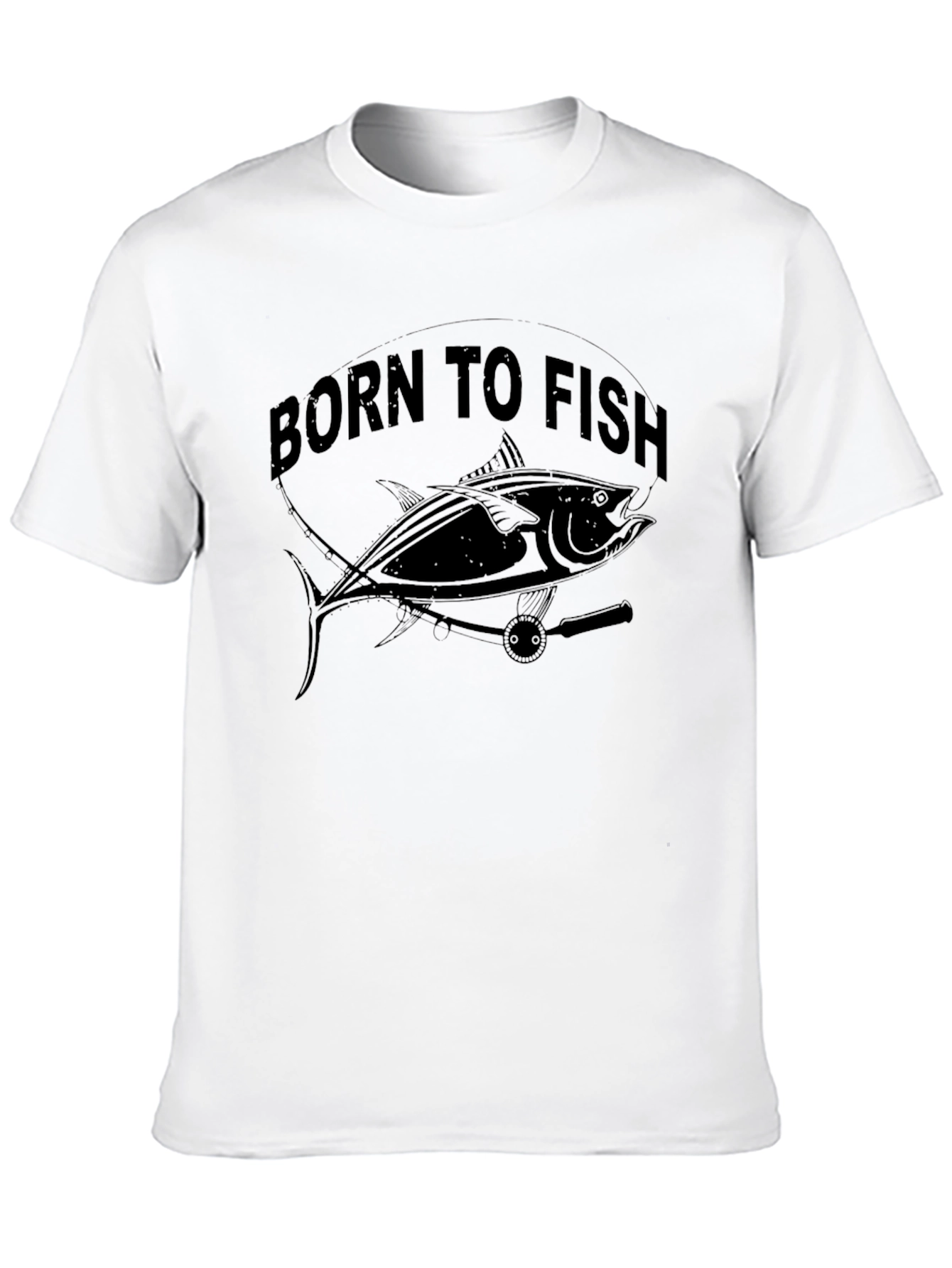Born to Fish Graphic T-Shirt - Black