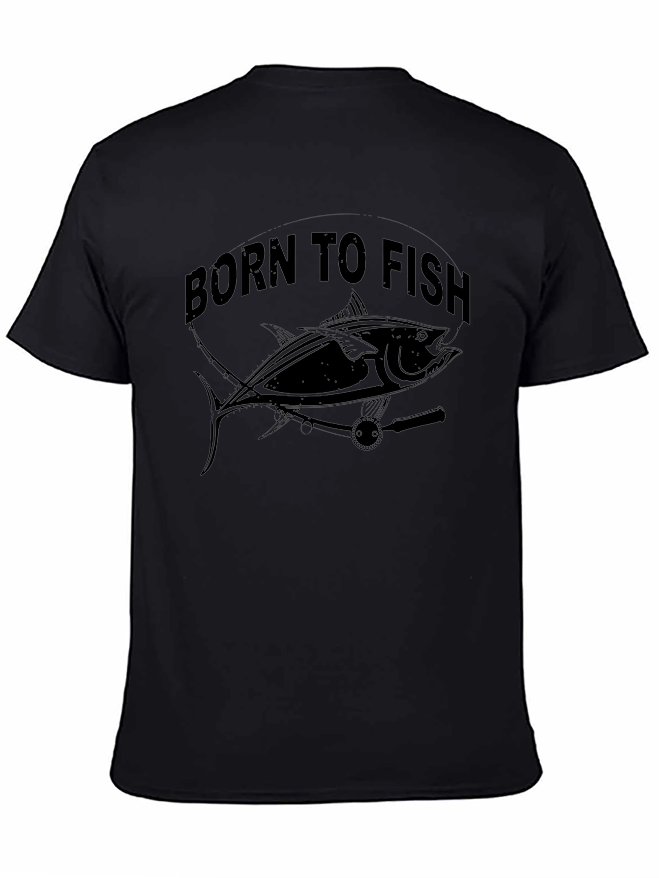 Born to Fish Graphic T-Shirt - Black