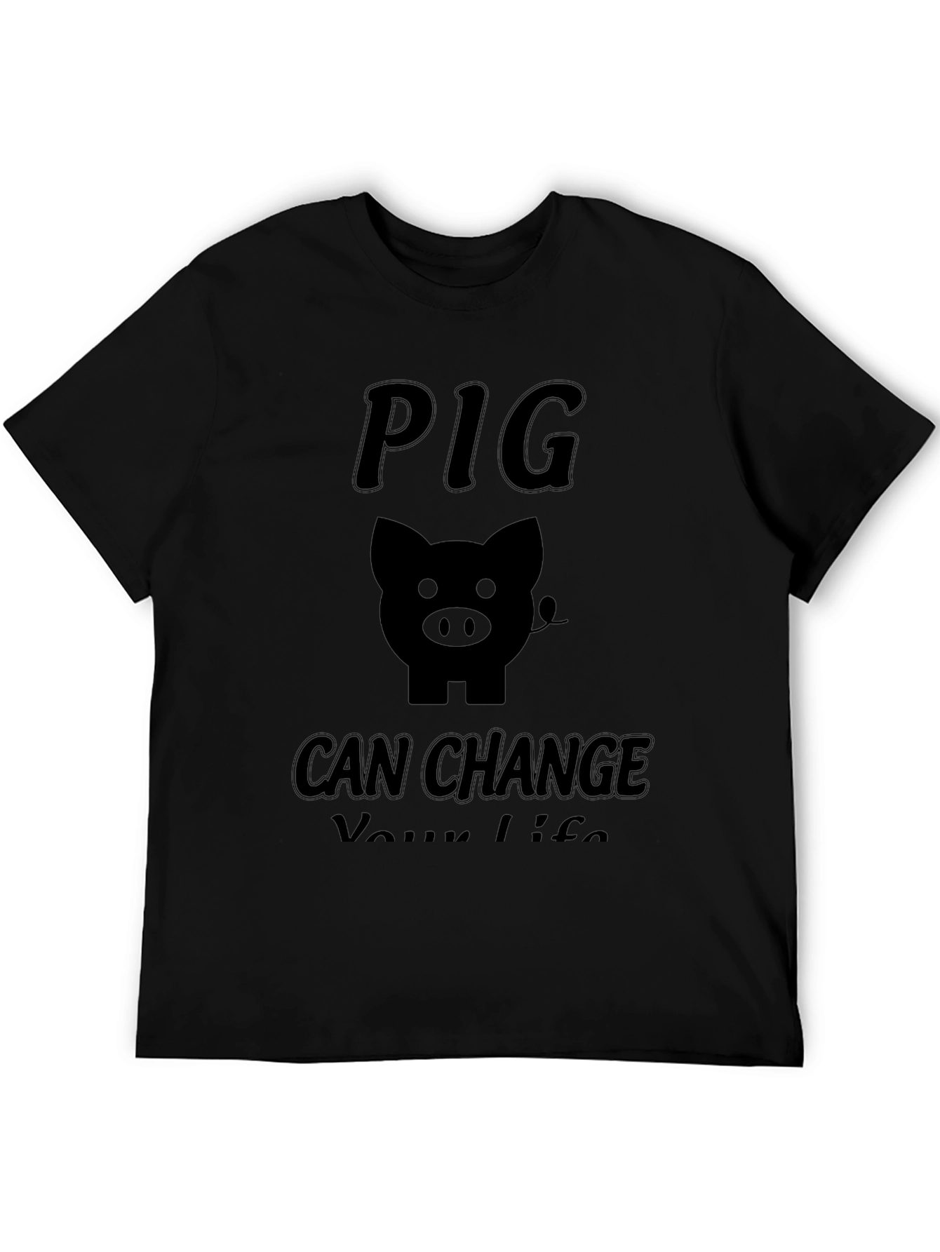 Pig Can Change Your Life Black T-Shirt