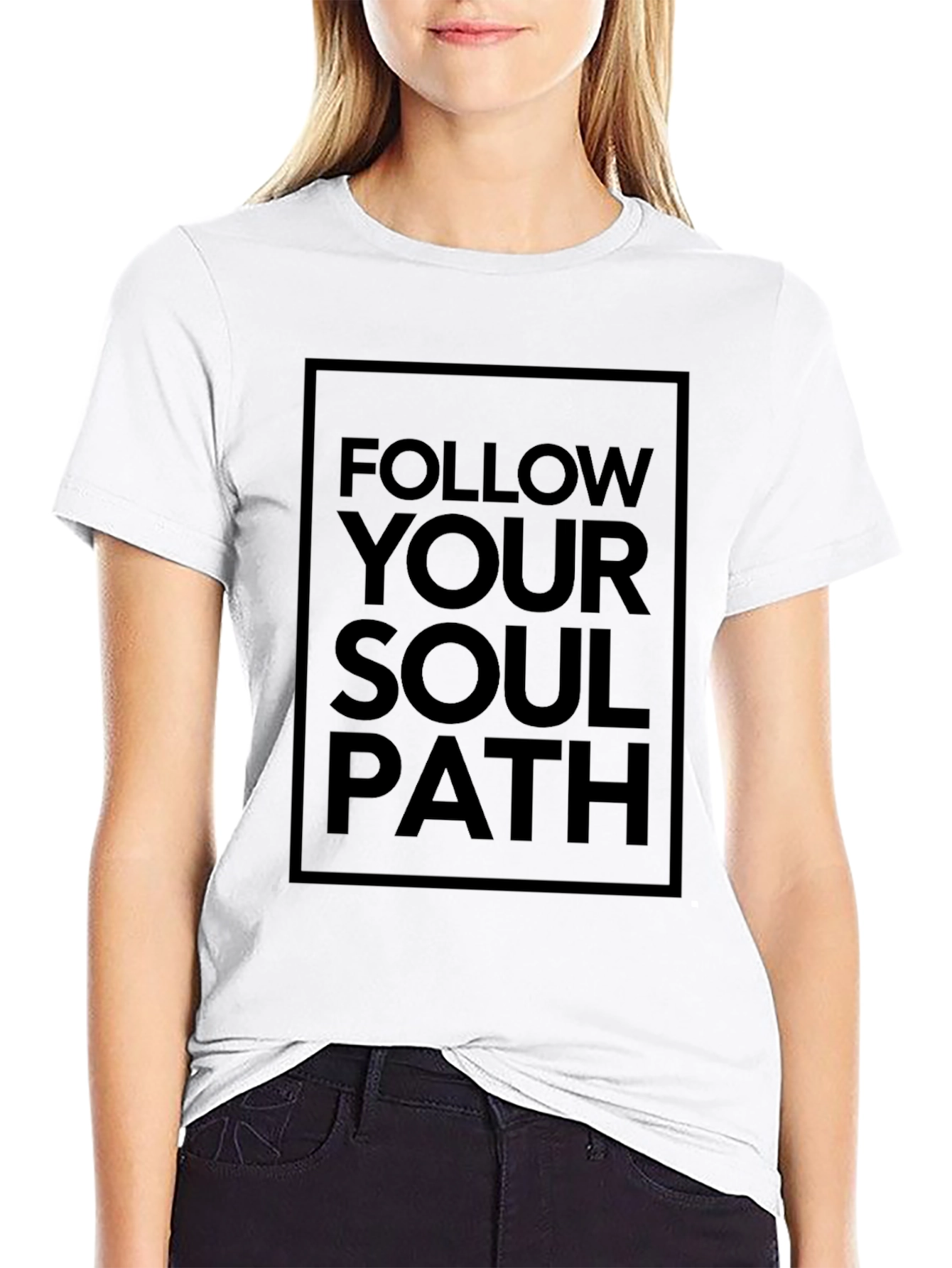 Follow Your Soul Path Graphic Tee - Black T-Shirt