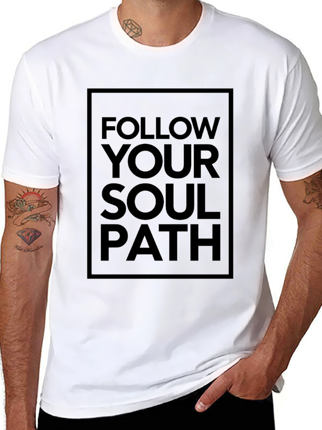 Follow Your Soul Path Graphic Tee - Black T-Shirt