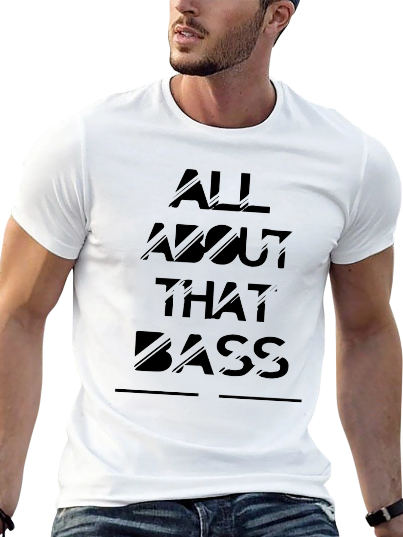 All About That Bass Graphic T-Shirt - Black