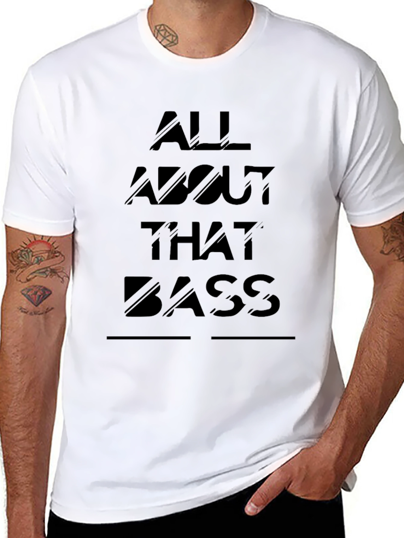 All About That Bass Graphic T-Shirt - Black