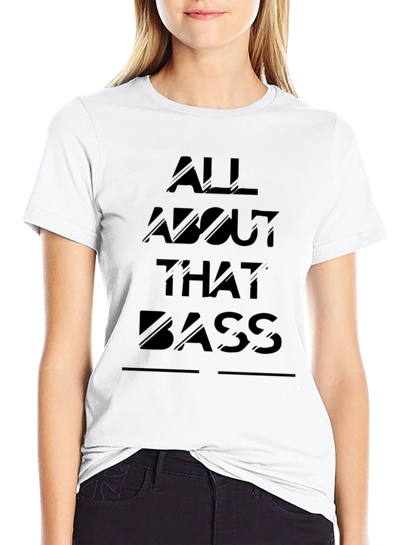 All About That Bass Graphic T-Shirt - Black