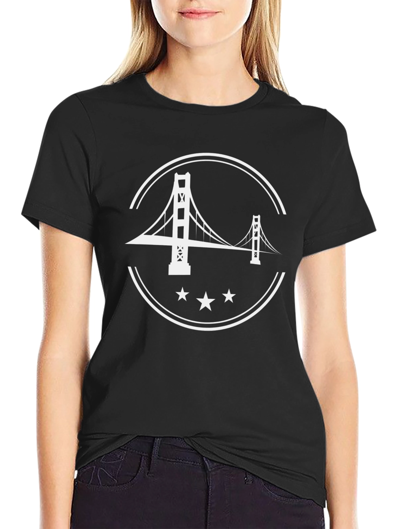 Golden Gate Bridge Graphic Tee - Black