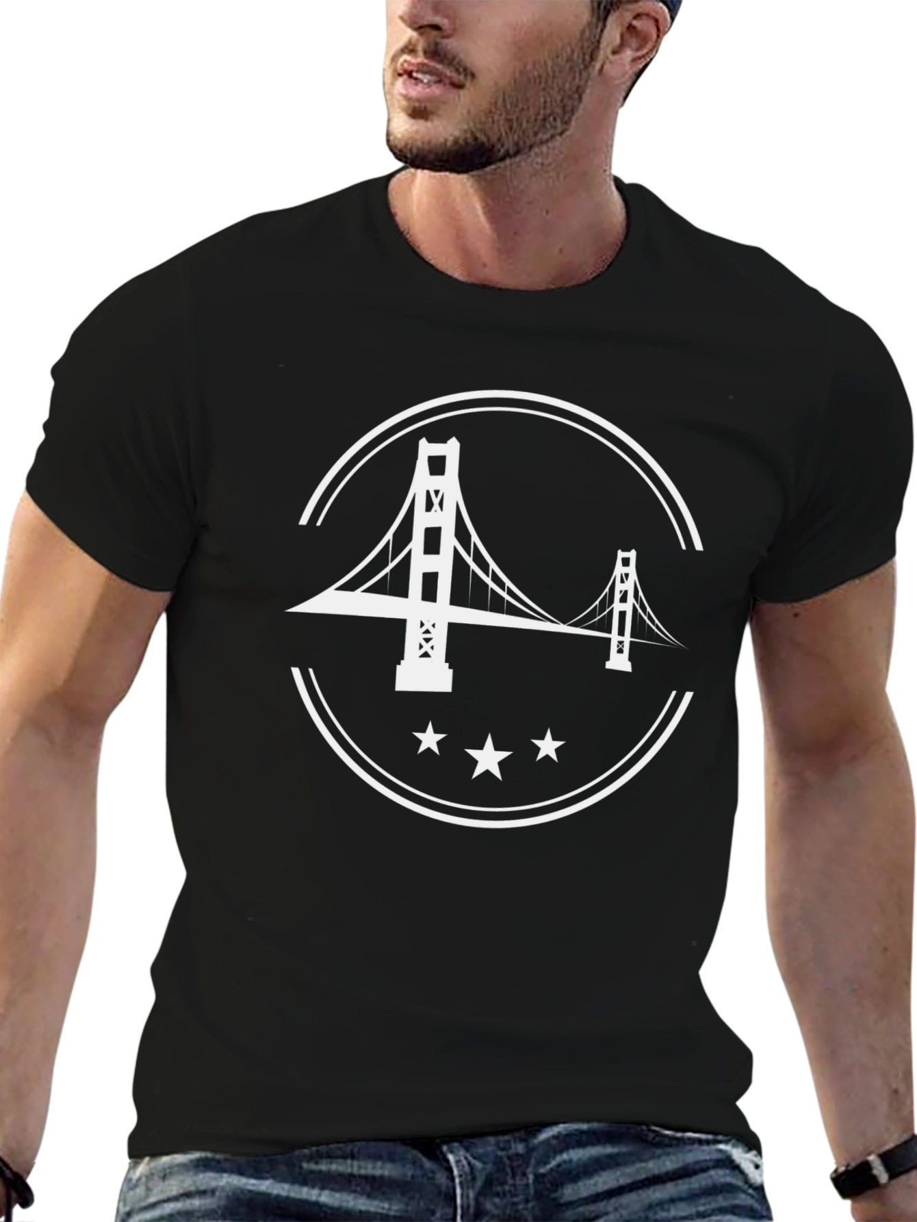 Golden Gate Bridge Graphic Tee - Black
