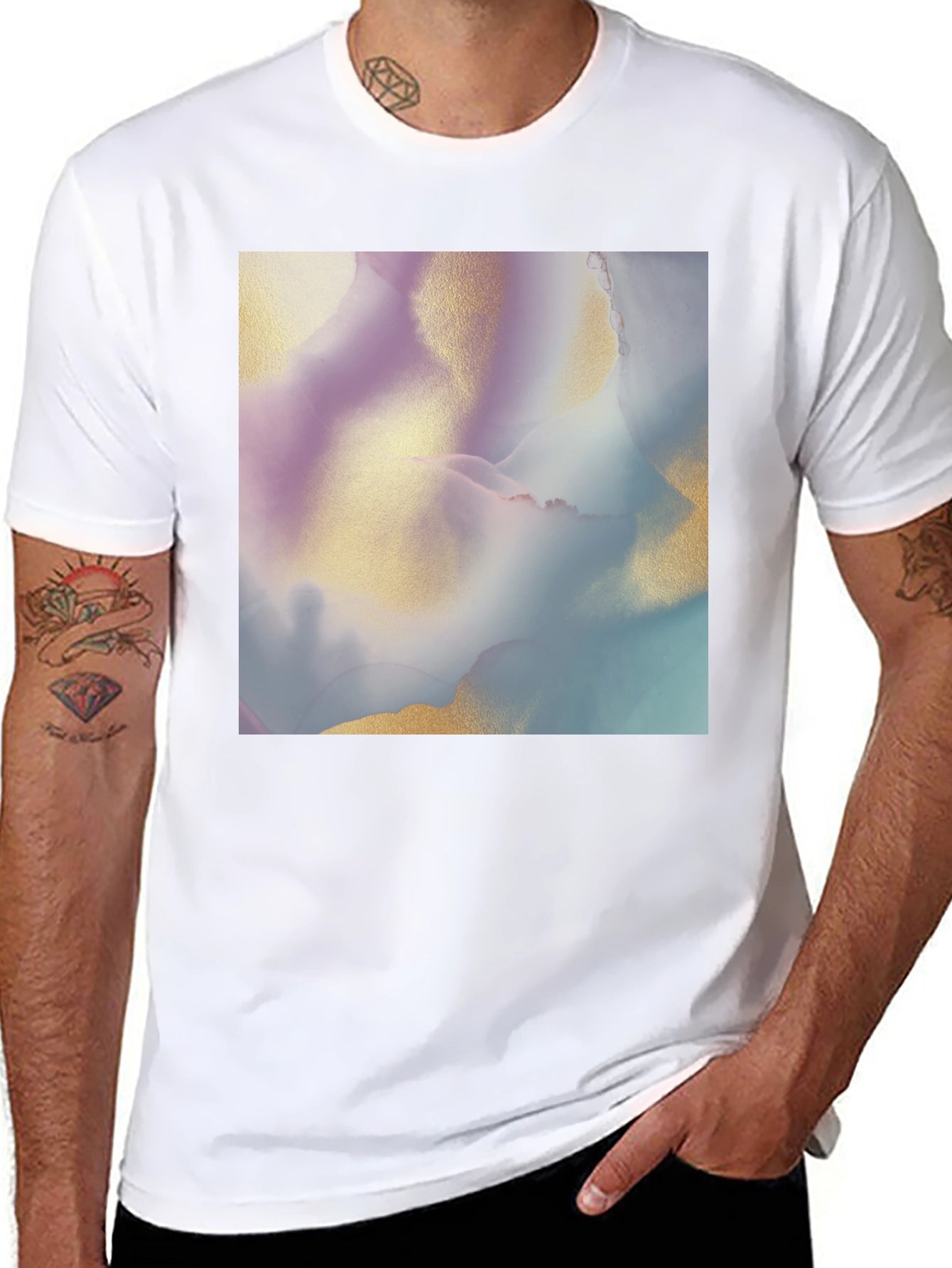 Abstract Art Graphic Tee - Modern Casual T-Shirt