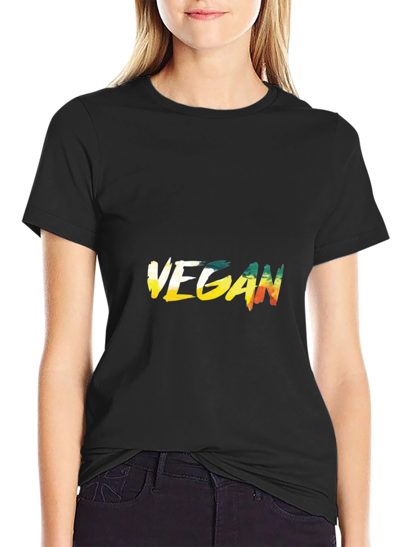 Vegan Graphic Tee - Unisex Black T-Shirt