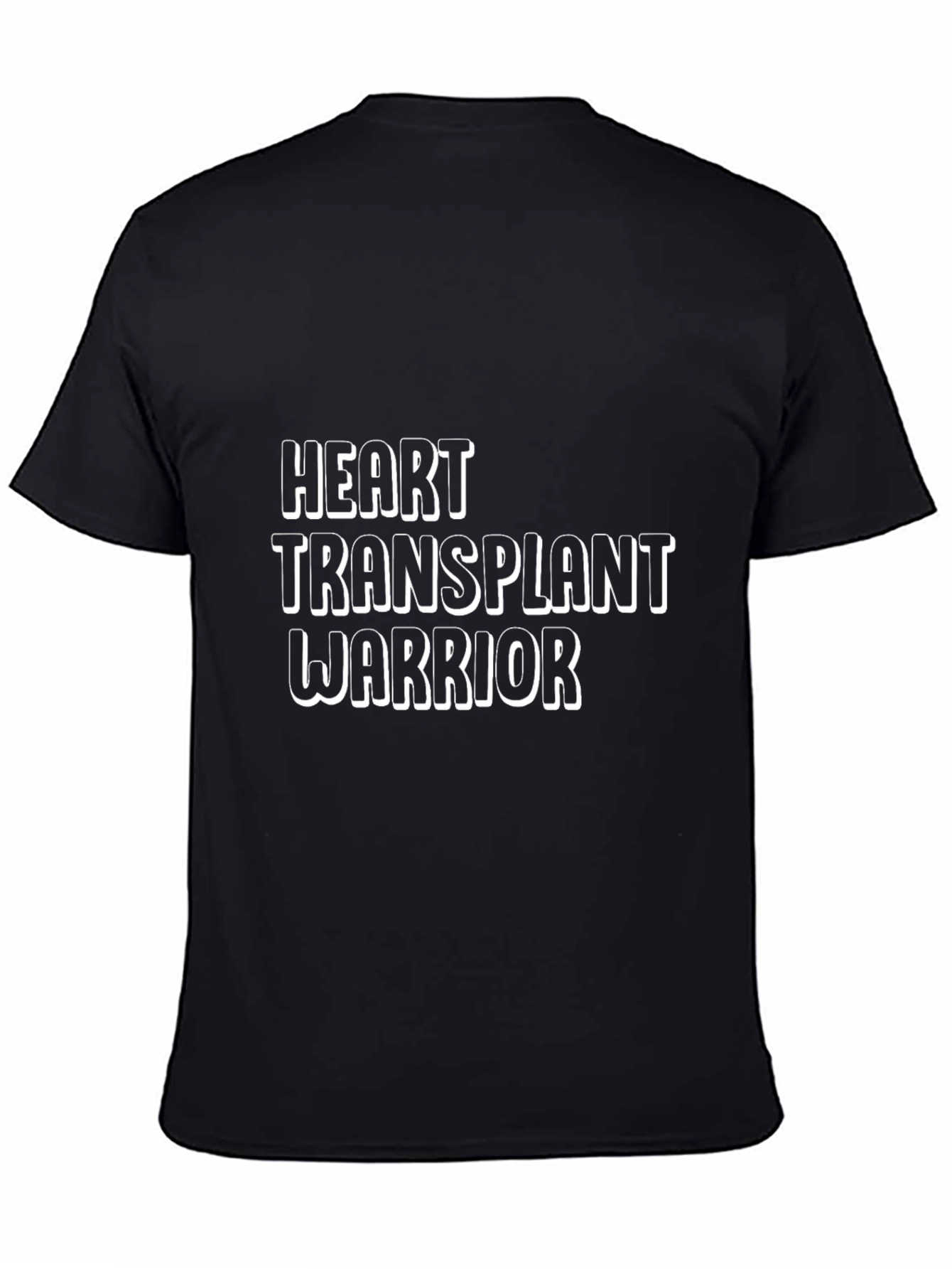 Heart Transplant Warrior Black T-Shirt