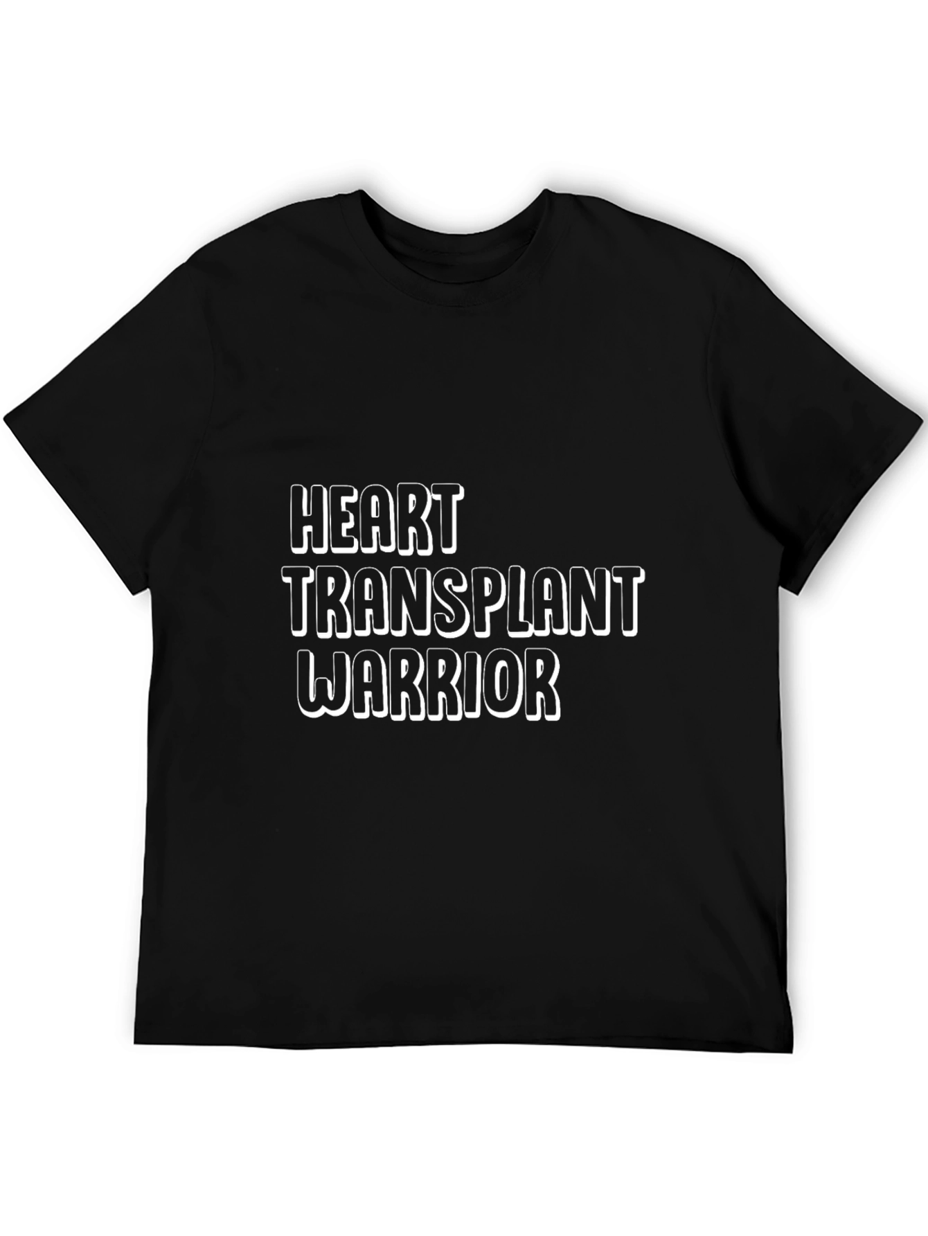 Heart Transplant Warrior Black T-Shirt