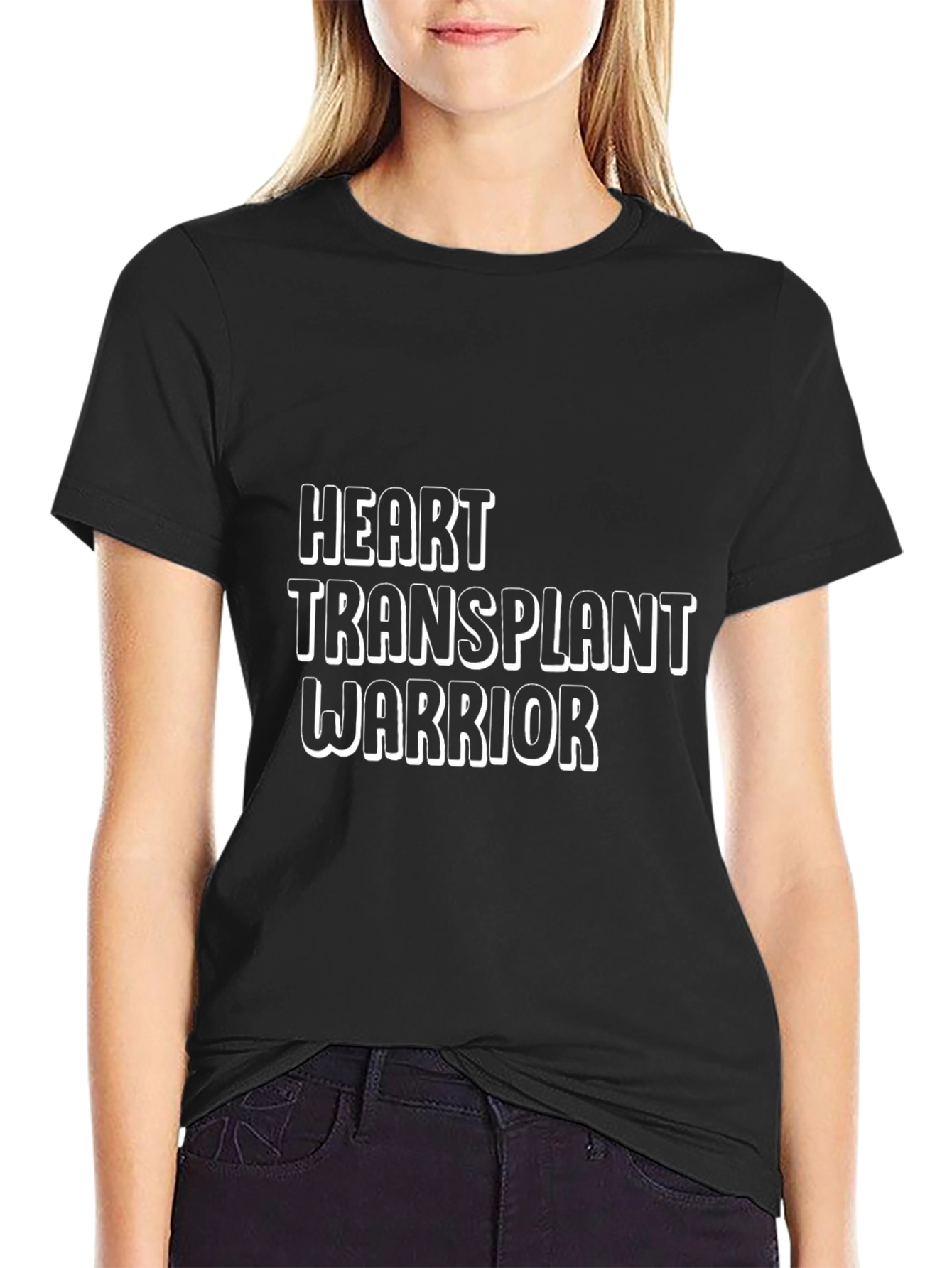 Heart Transplant Warrior Black T-Shirt