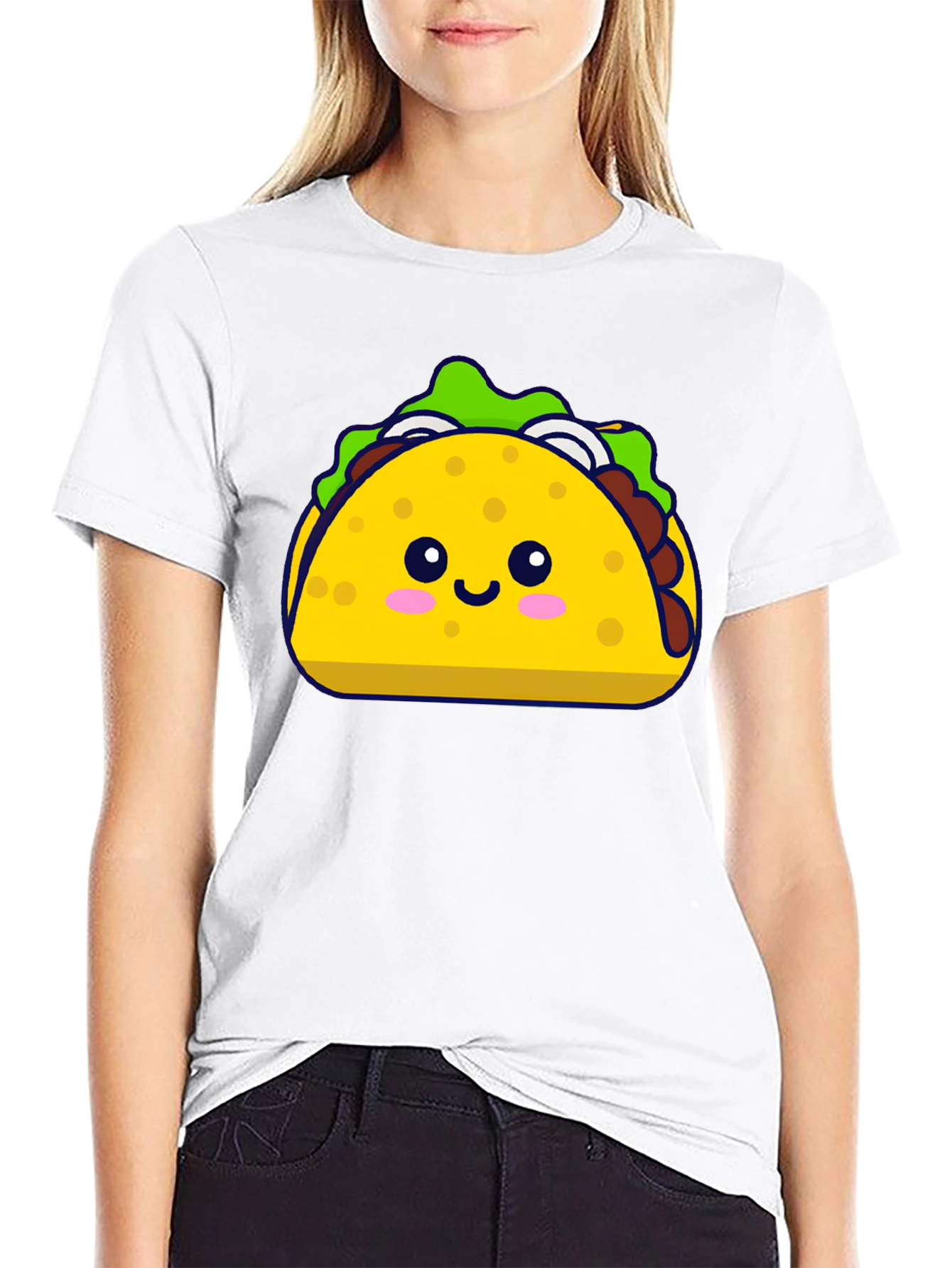 Cute Taco Graphic Tee - Black