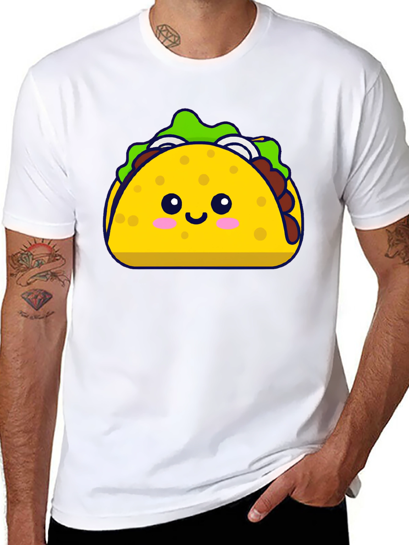 Cute Taco Graphic Tee - Black