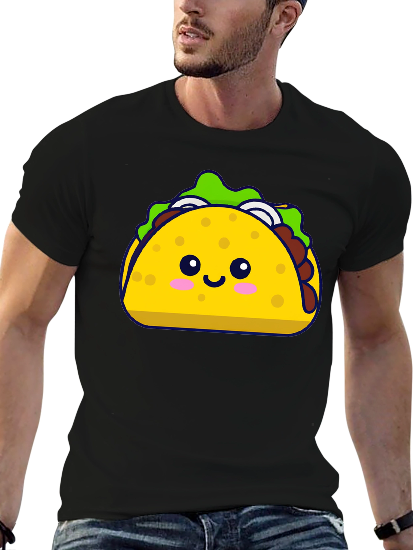 Cute Taco Graphic Tee - Black