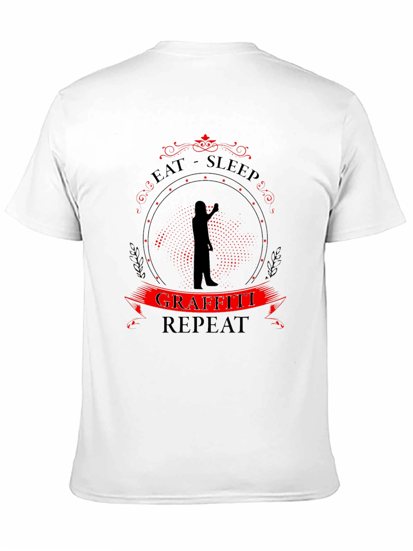 Eat Sleep Graffiti Repeat Black T-Shirt