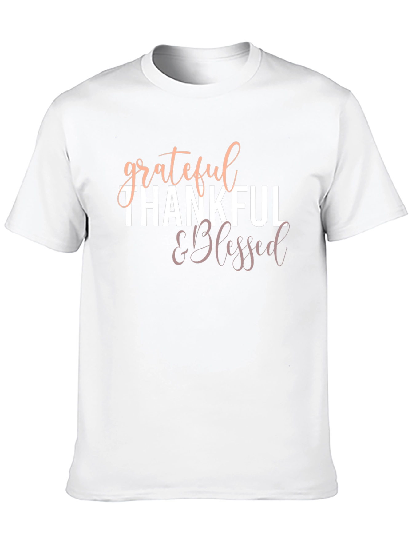 Grateful Thankful & Blessed Black T-Shirt