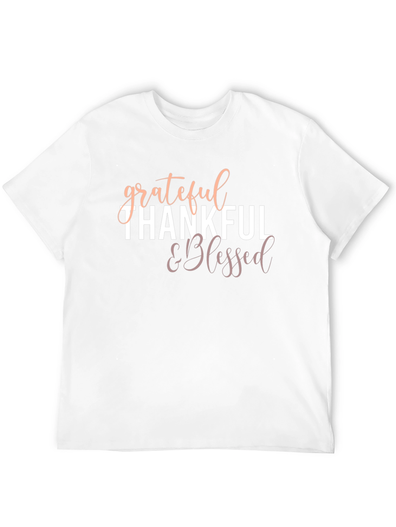 Grateful Thankful & Blessed Black T-Shirt