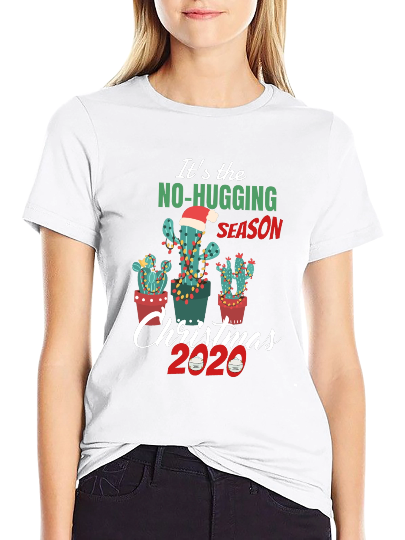 No Hugging Christmas Cactus T-Shirt