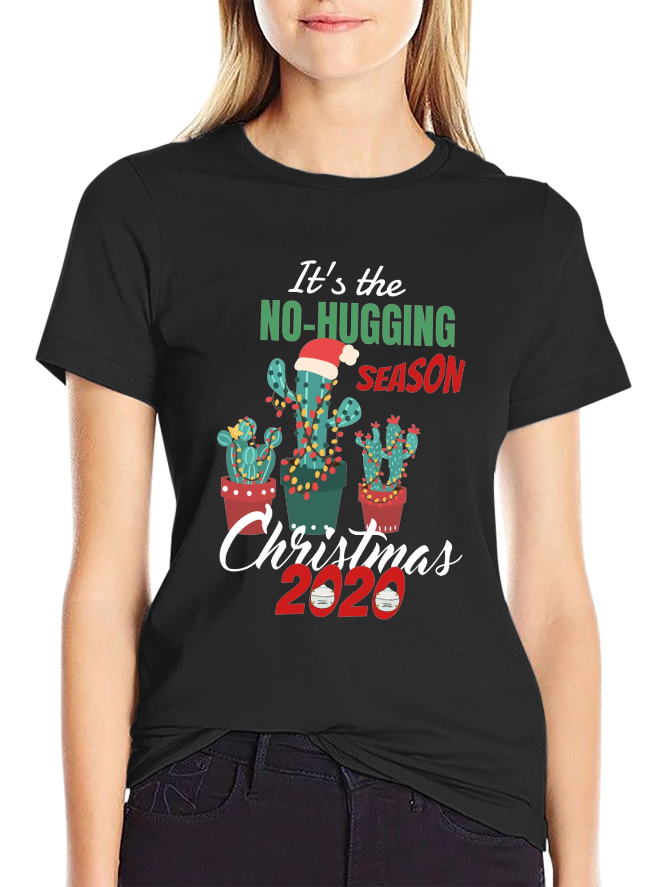 No Hugging Christmas Cactus T-Shirt