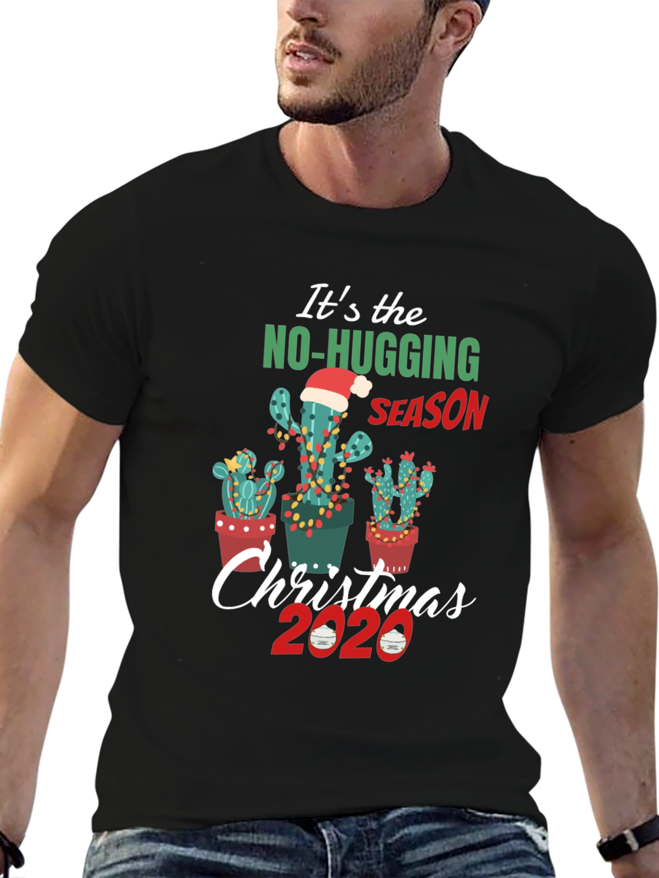 No Hugging Christmas Cactus T-Shirt