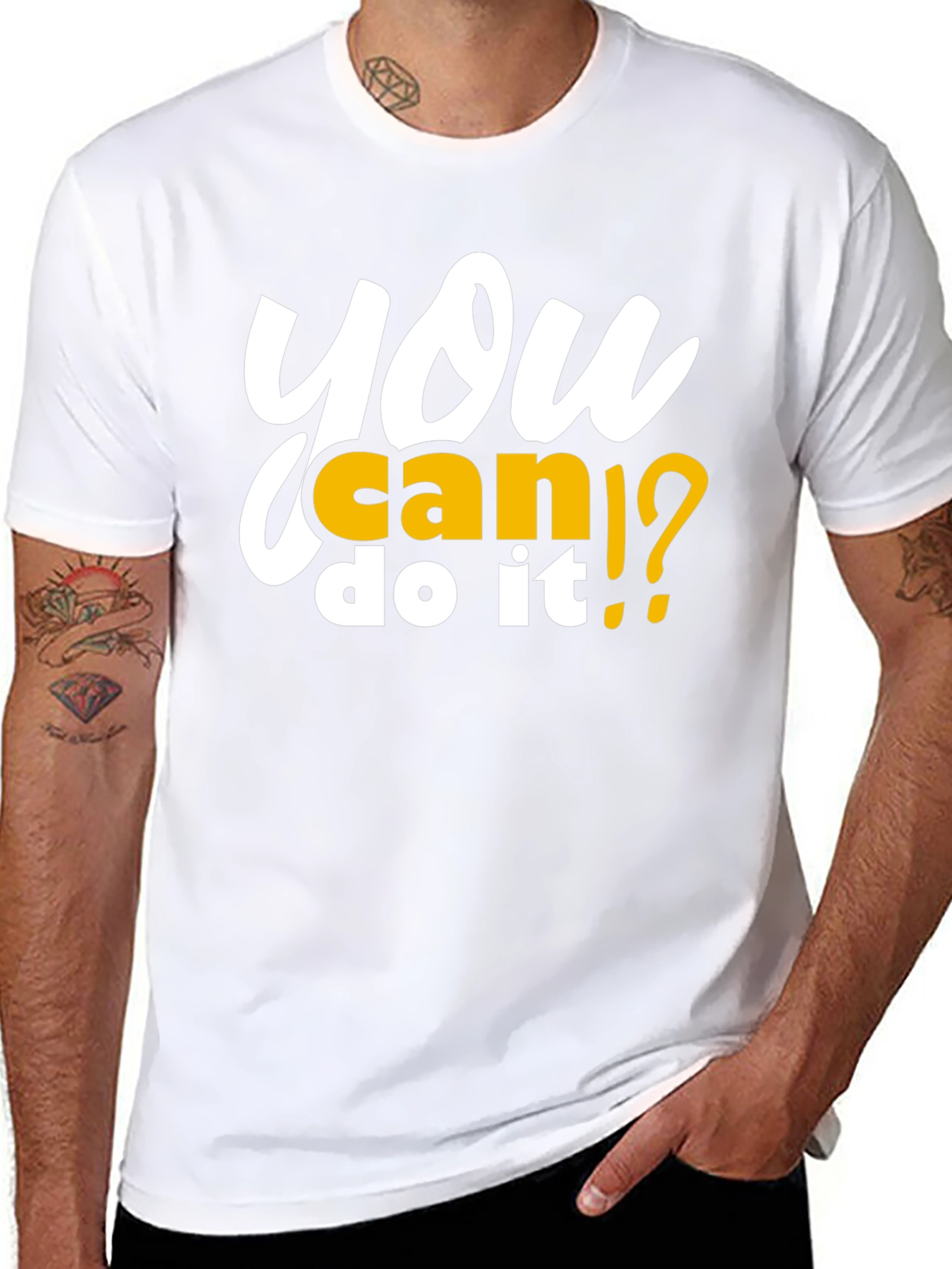 Motivational You Can Do It Black T-Shirt