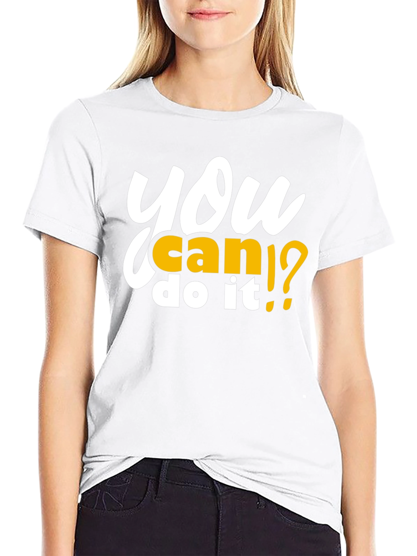 Motivational You Can Do It Black T-Shirt