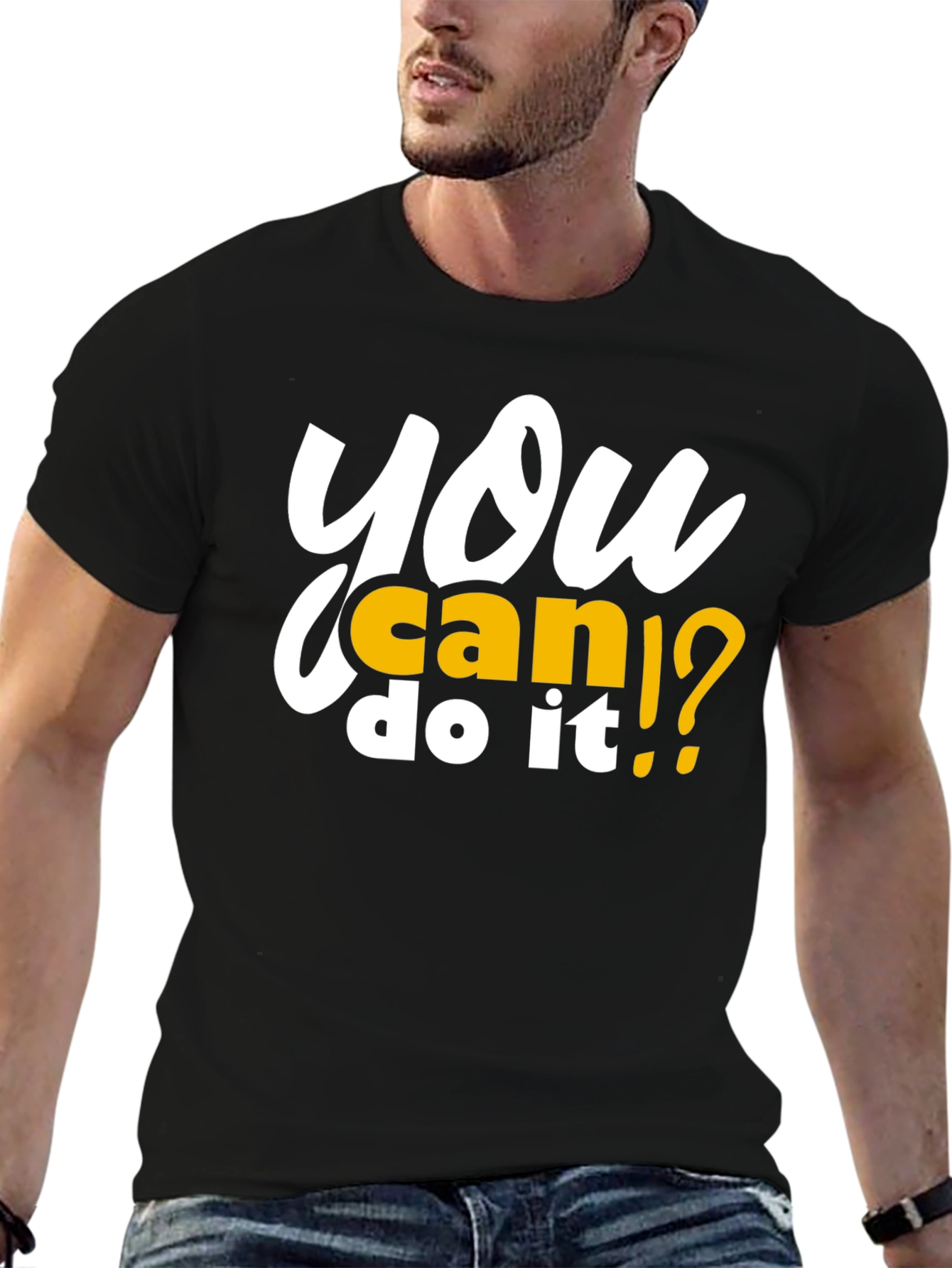 Motivational You Can Do It Black T-Shirt