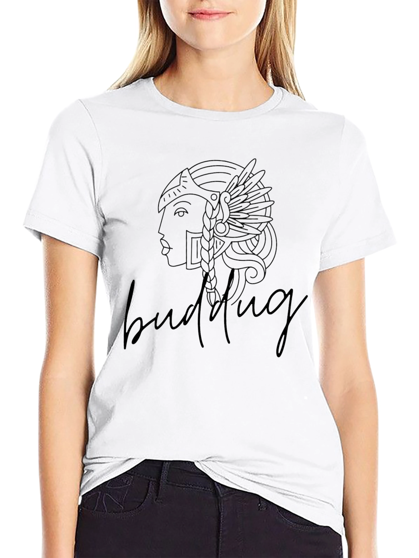 Warrior Woman Graphic T-Shirt - Black
