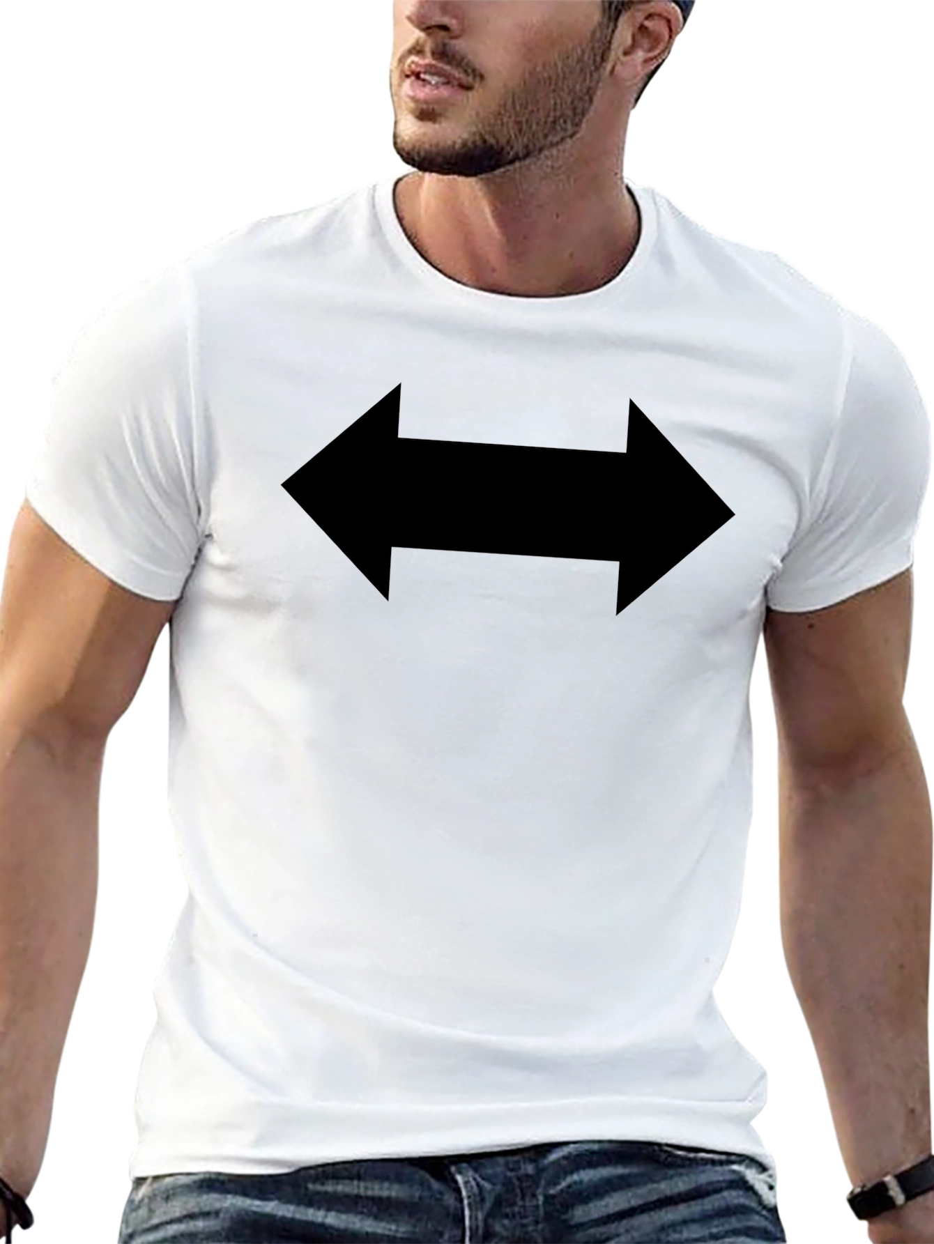 Double Arrow Graphic T-Shirt - Directional Design