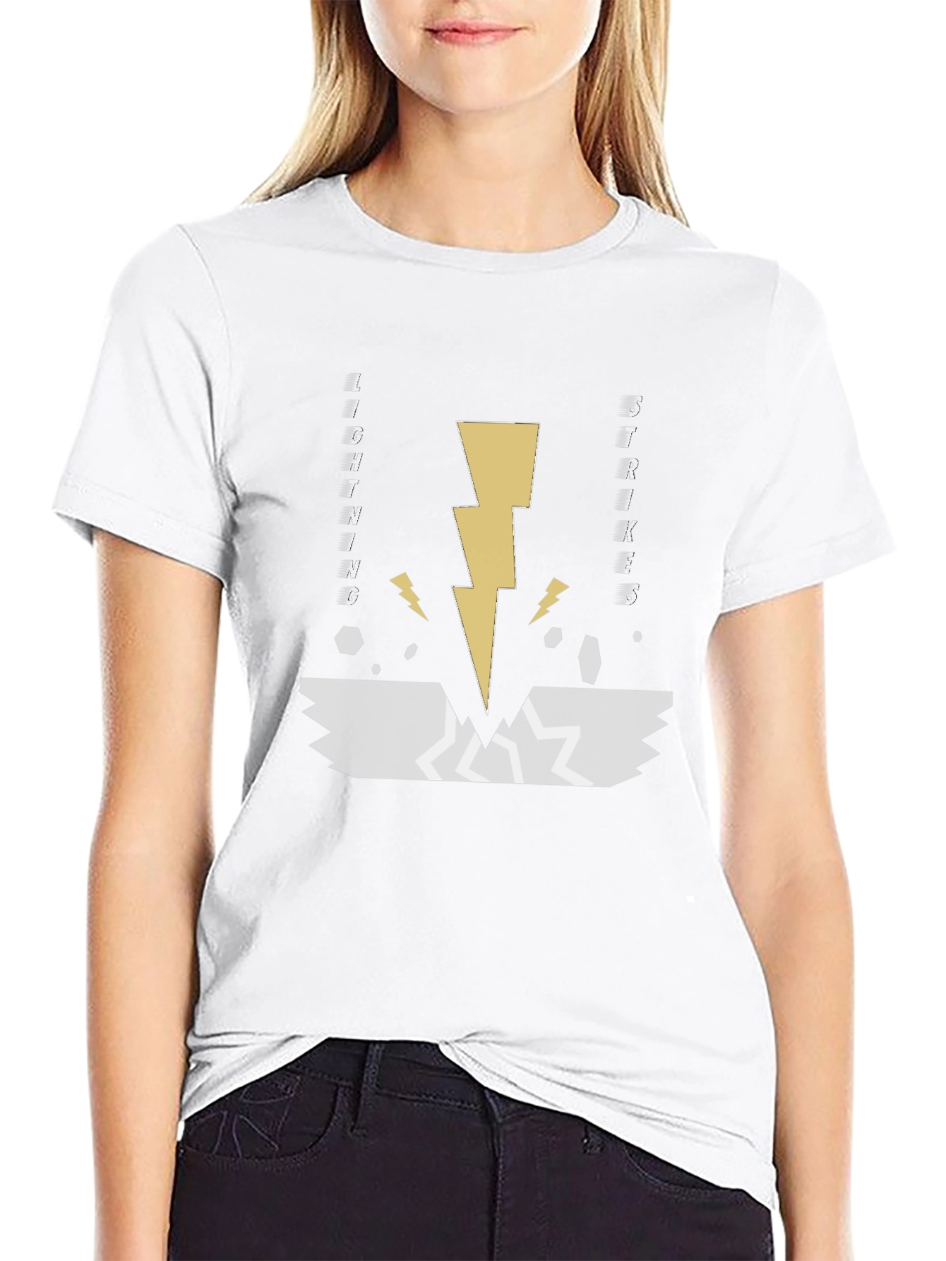 Lightning Strikes Graphic Tee - Black