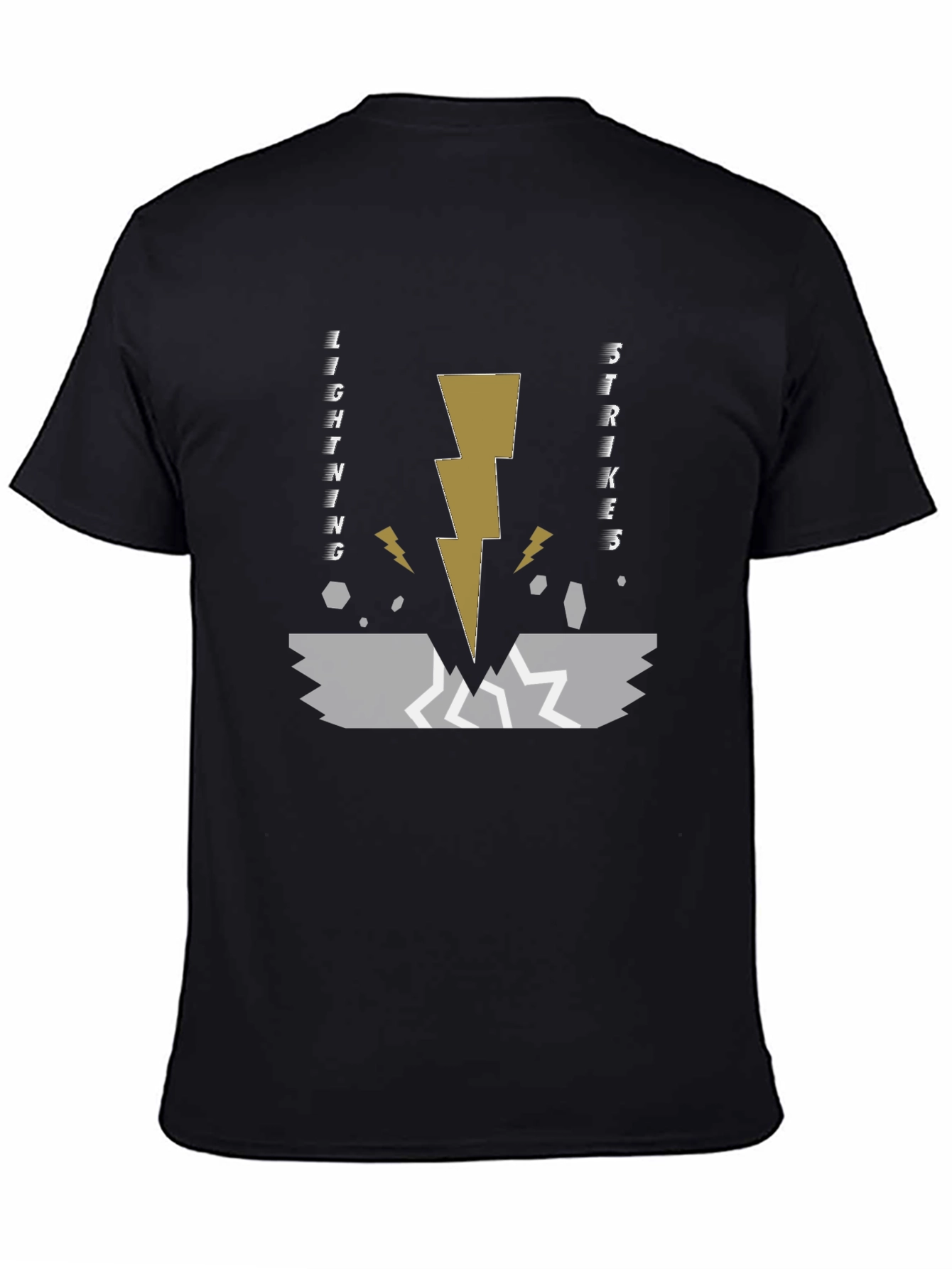 Lightning Strikes Graphic Tee - Black
