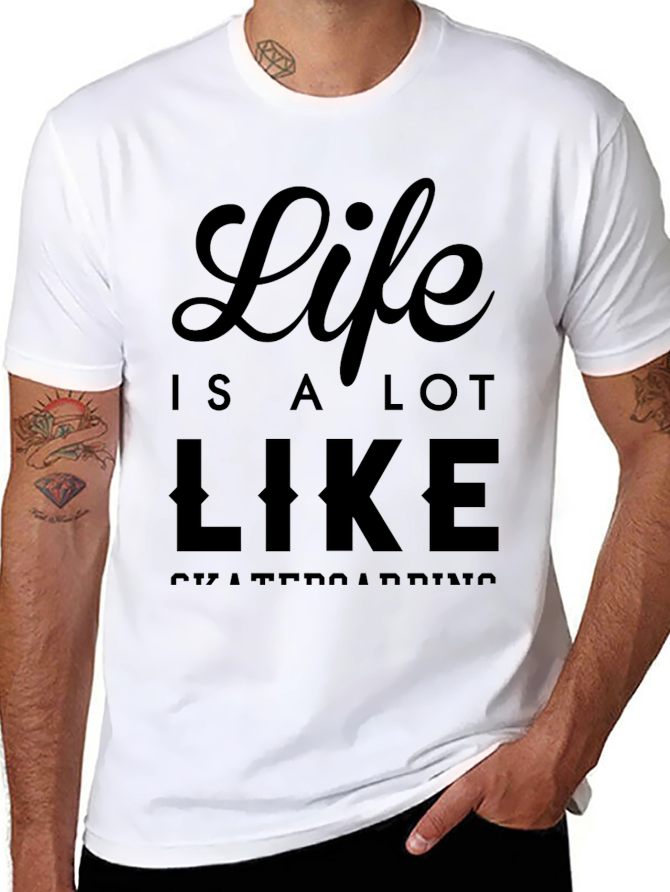 Life is a Lot Like Skateboarding Graphic Tee