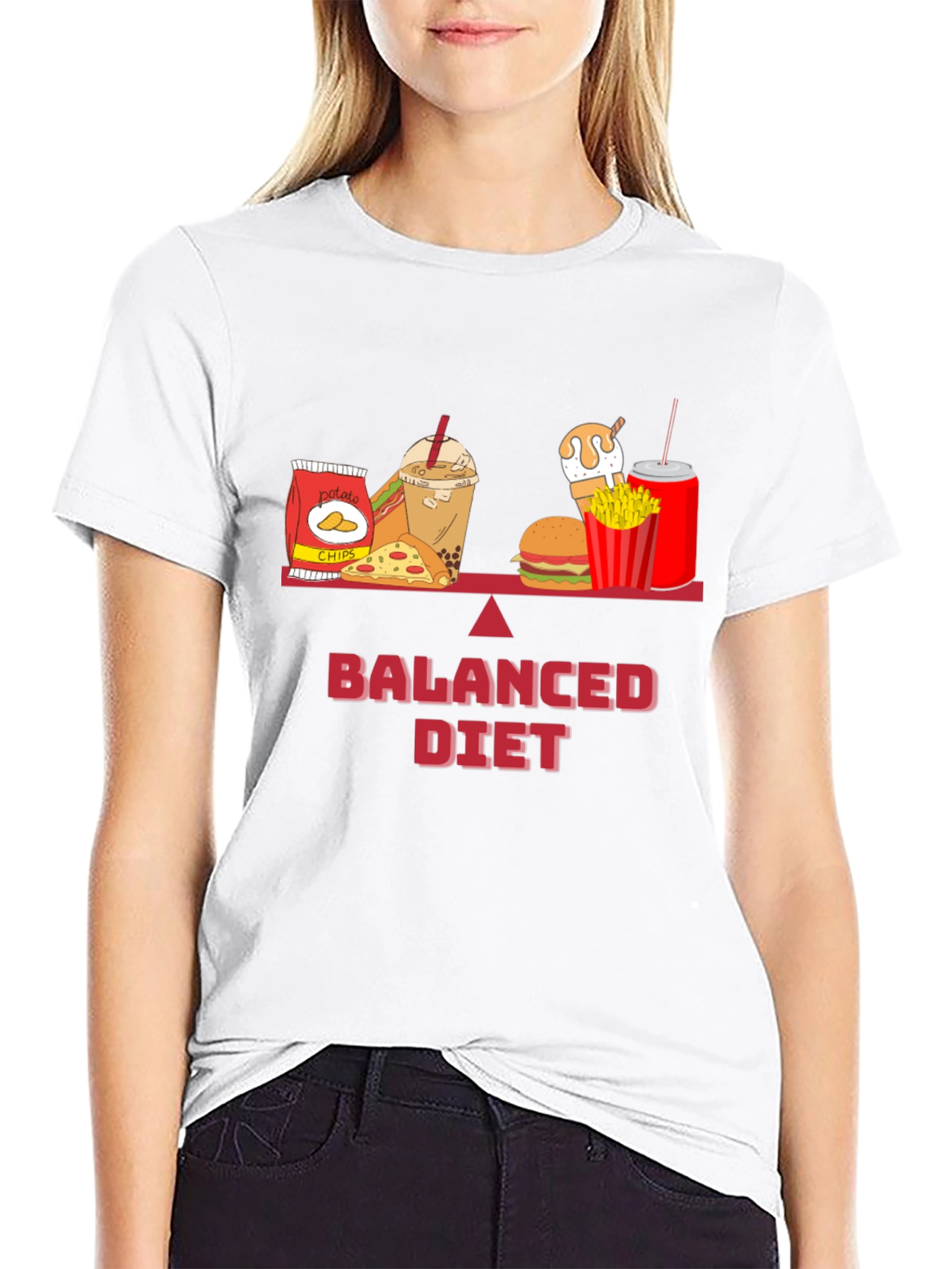 Balanced Diet Graphic T-Shirt - Foodie Fun