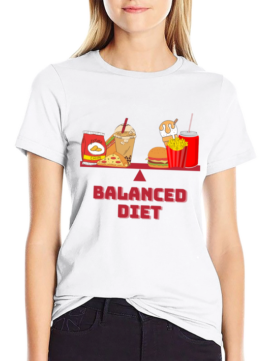 Balanced Diet Graphic T-Shirt - Foodie Fun