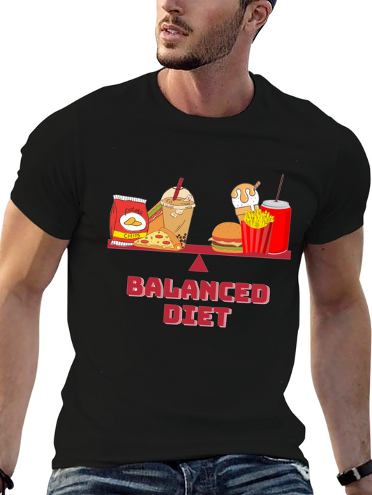 Balanced Diet Graphic T-Shirt - Foodie Fun