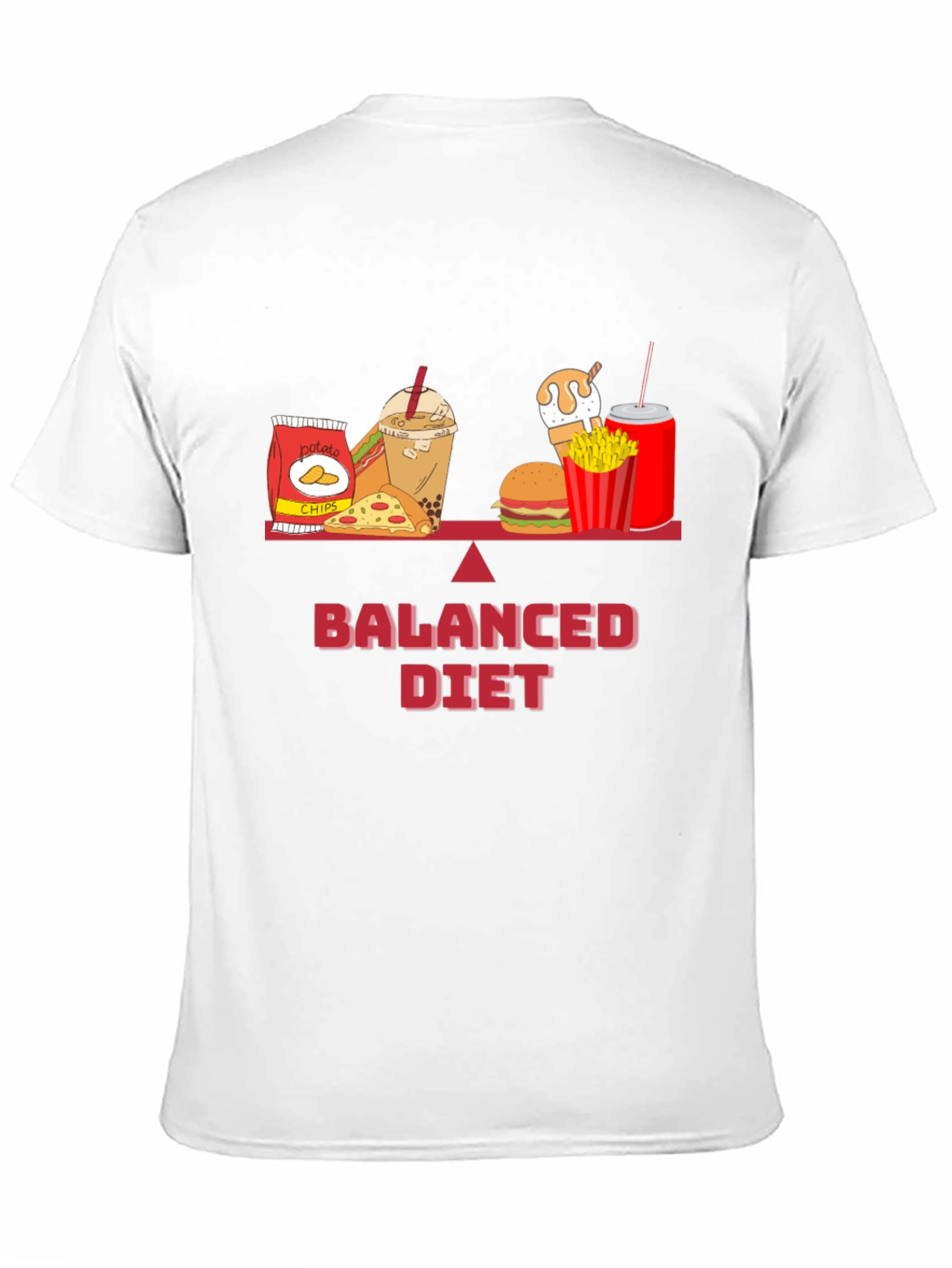 Balanced Diet Graphic T-Shirt - Foodie Fun