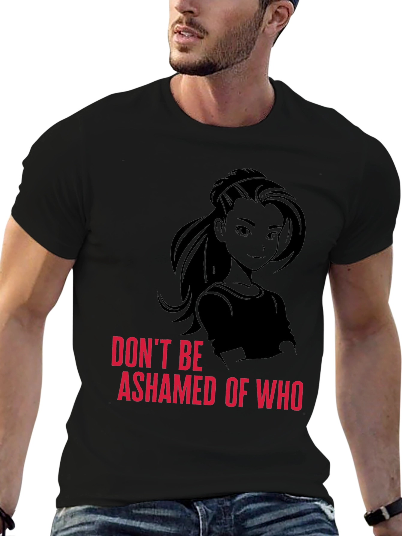 Empowering Black T-Shirt - Dont Be Ashamed