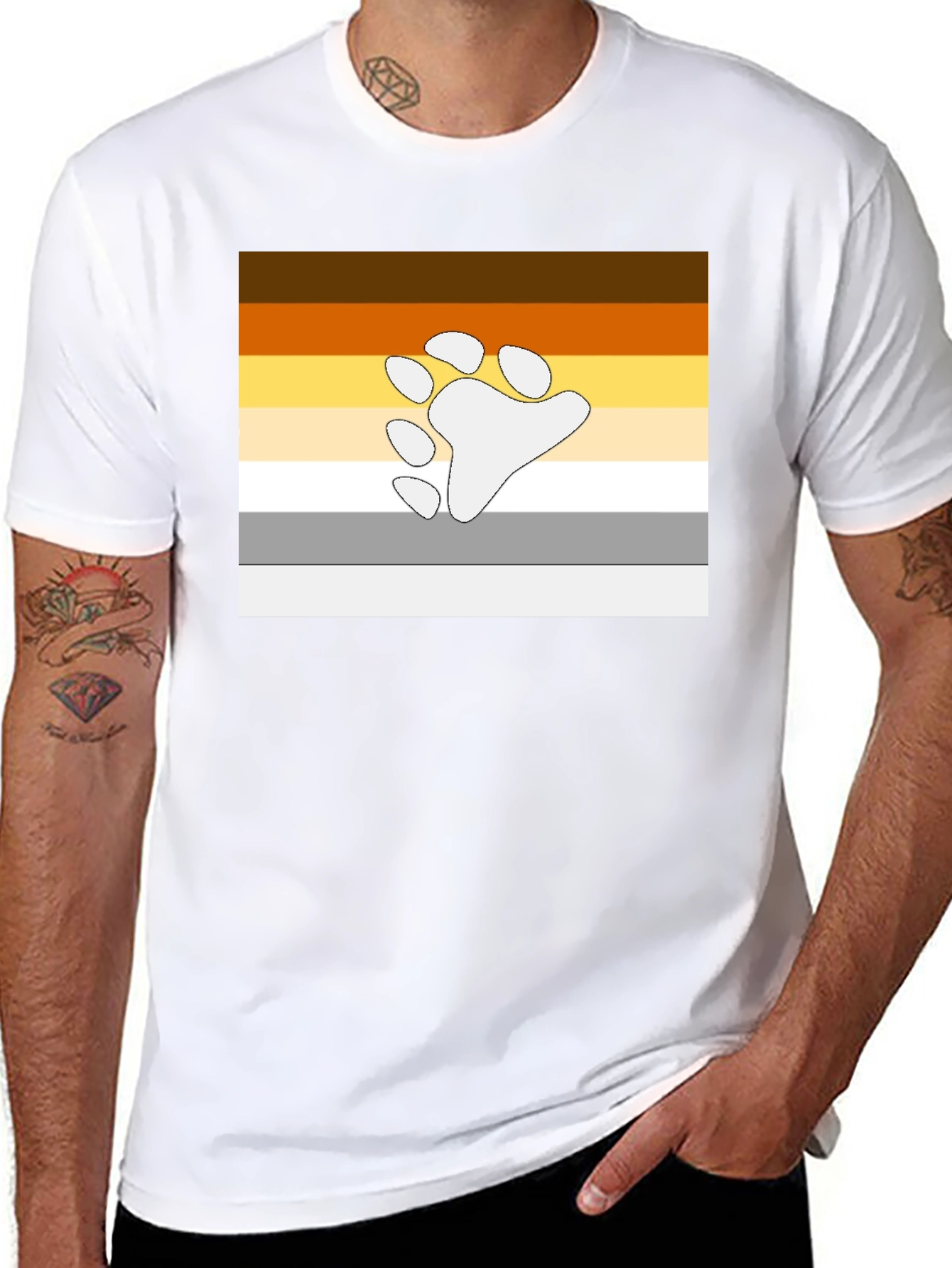 Bear Pride Paw Print T-Shirt