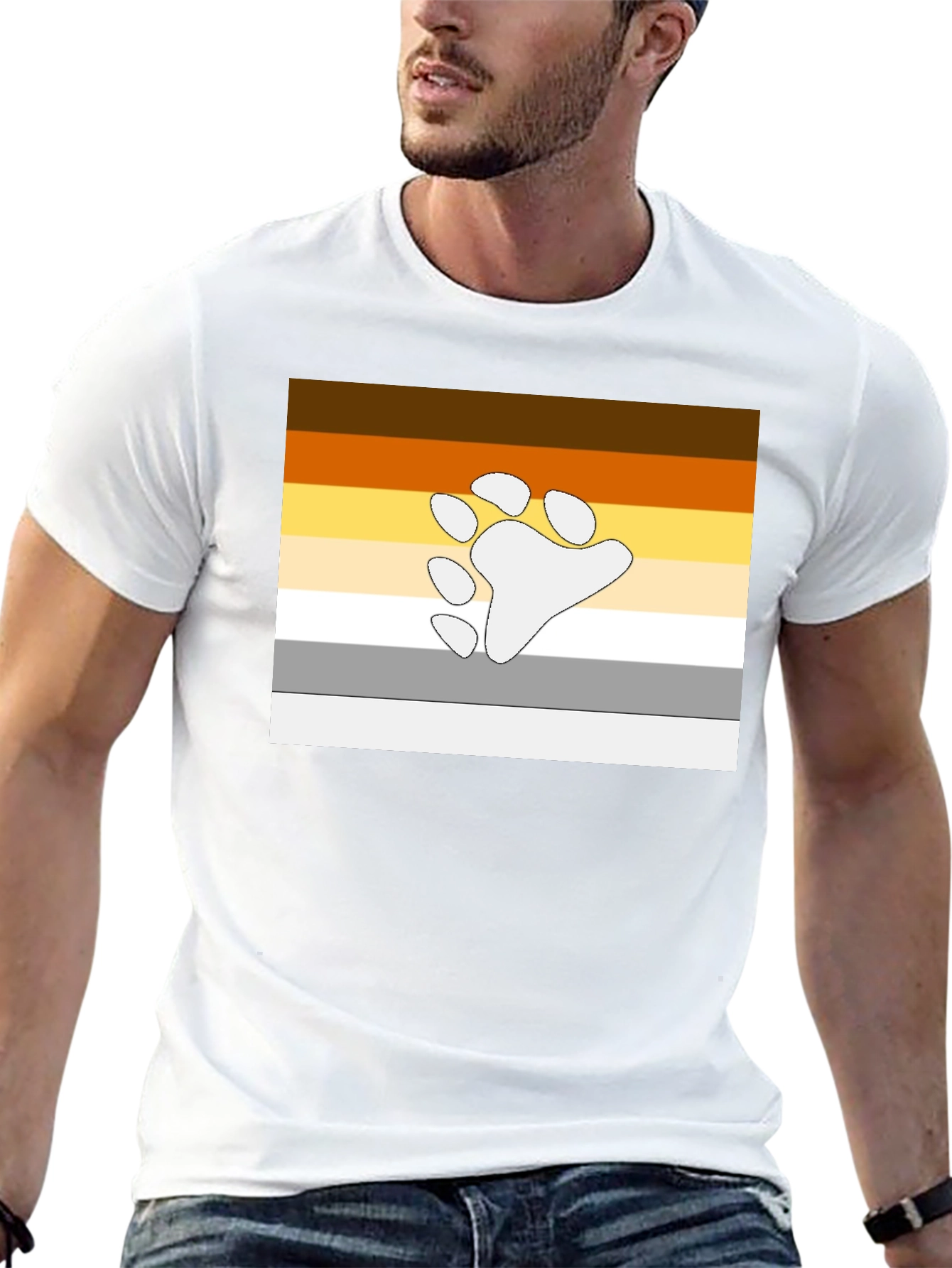 Bear Pride Paw Print T-Shirt