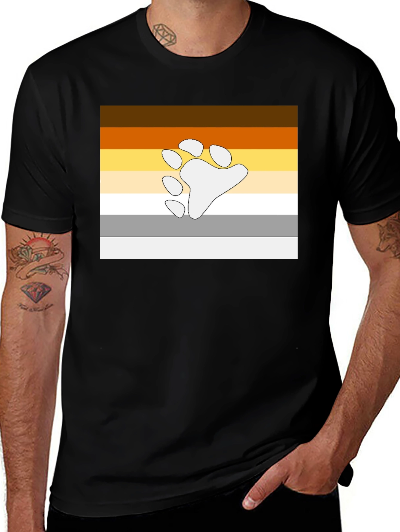 Bear Pride Paw Print T-Shirt