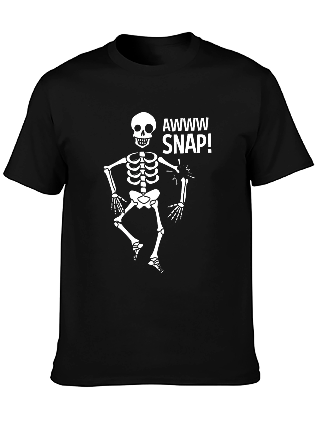 Awww Snap Skeleton Graphic T-Shirt