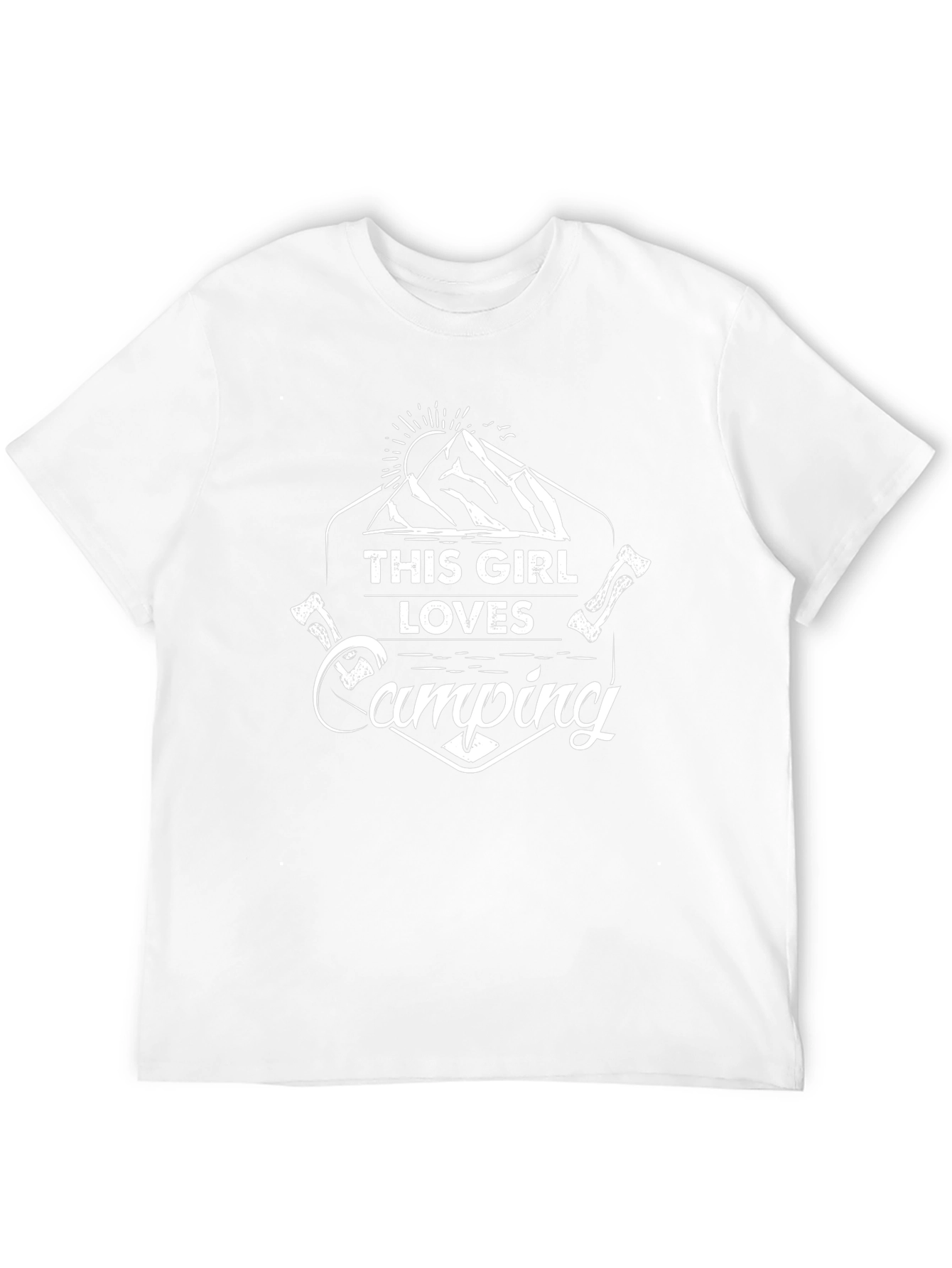 This Girl Loves Camping Graphic Tee - Black