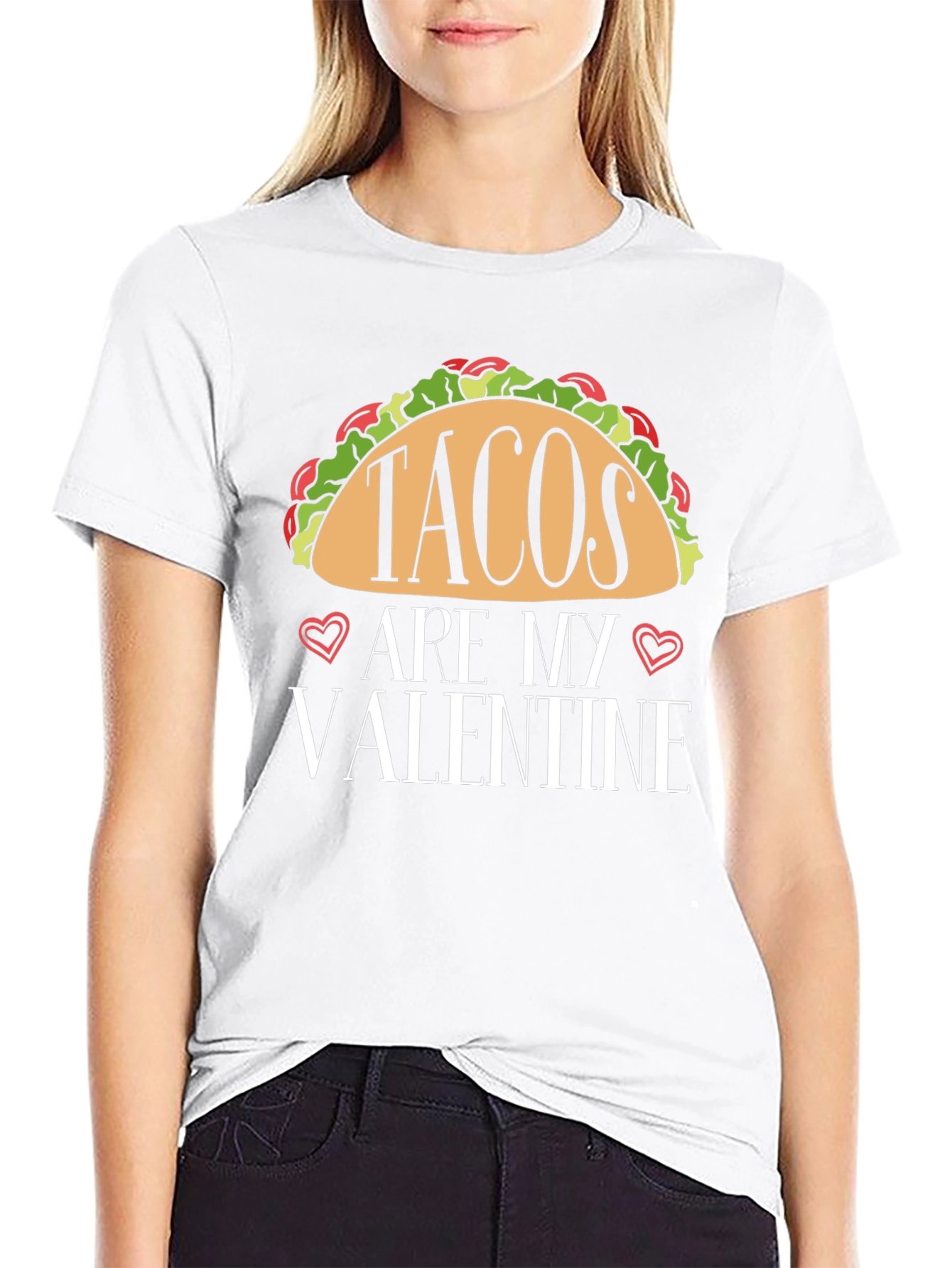 Tacos Are My Valentine Black T-Shirt