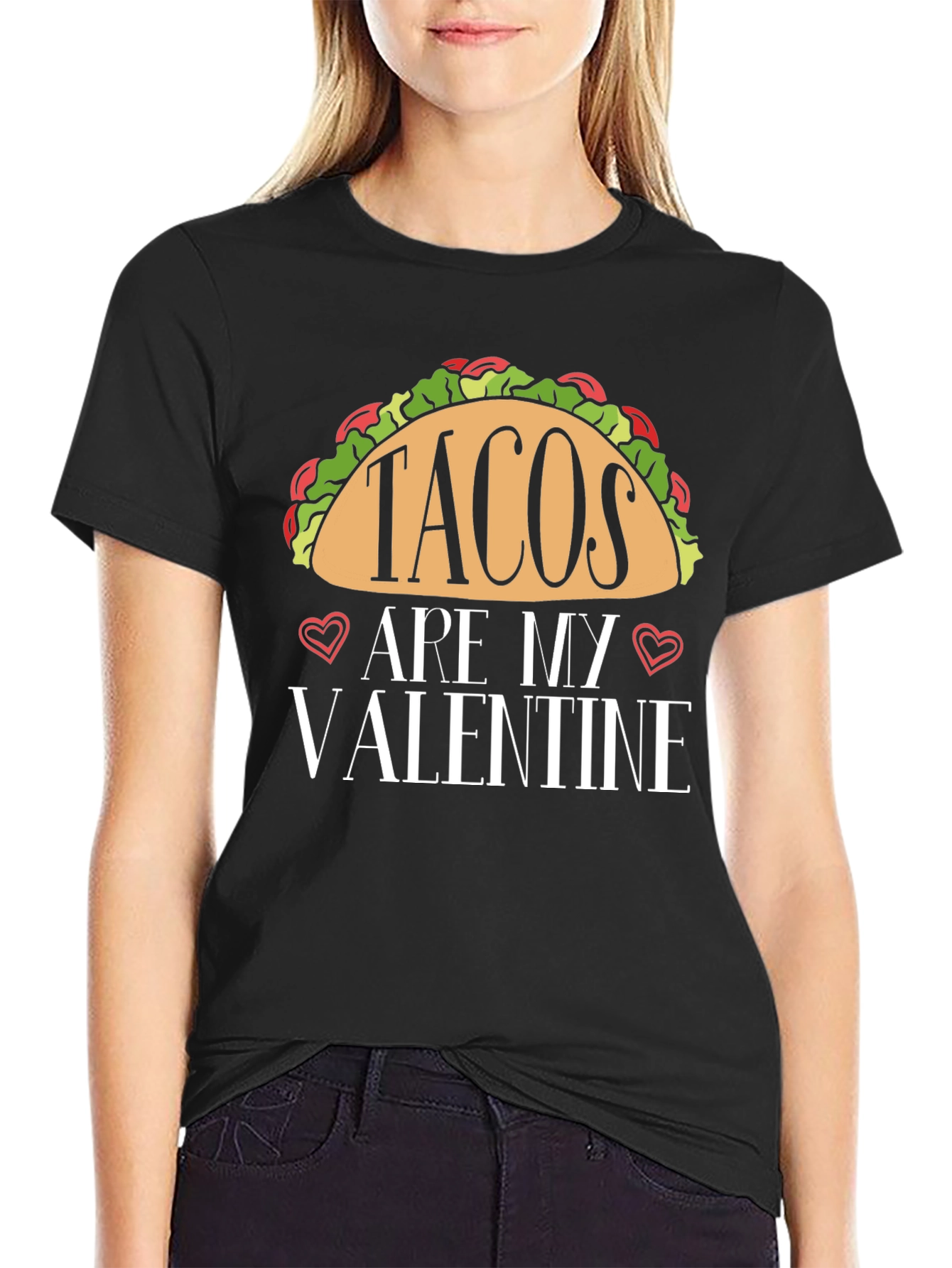 Tacos Are My Valentine Black T-Shirt
