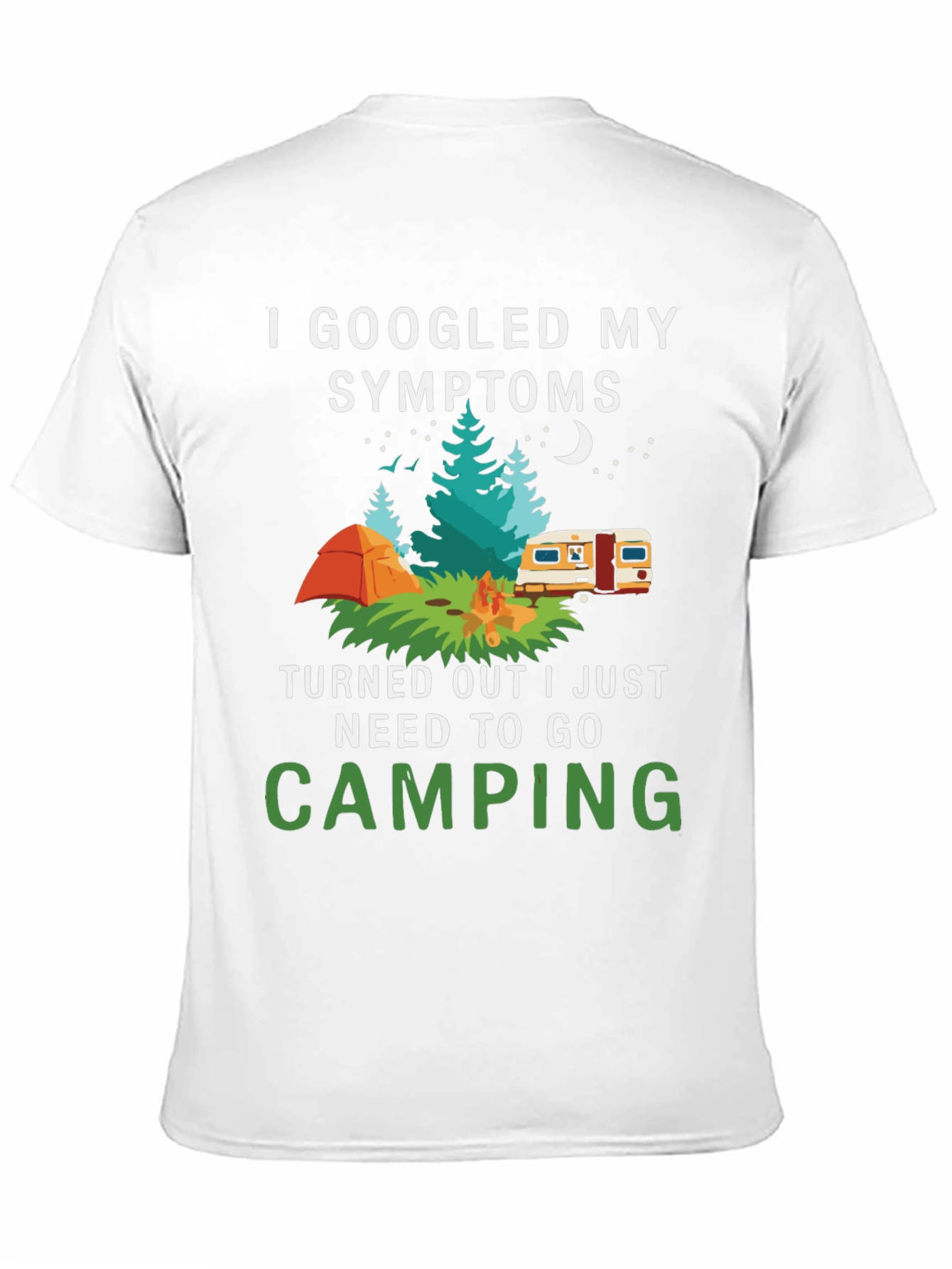 Camping Symptoms T-Shirt - Funny Outdoor Apparel