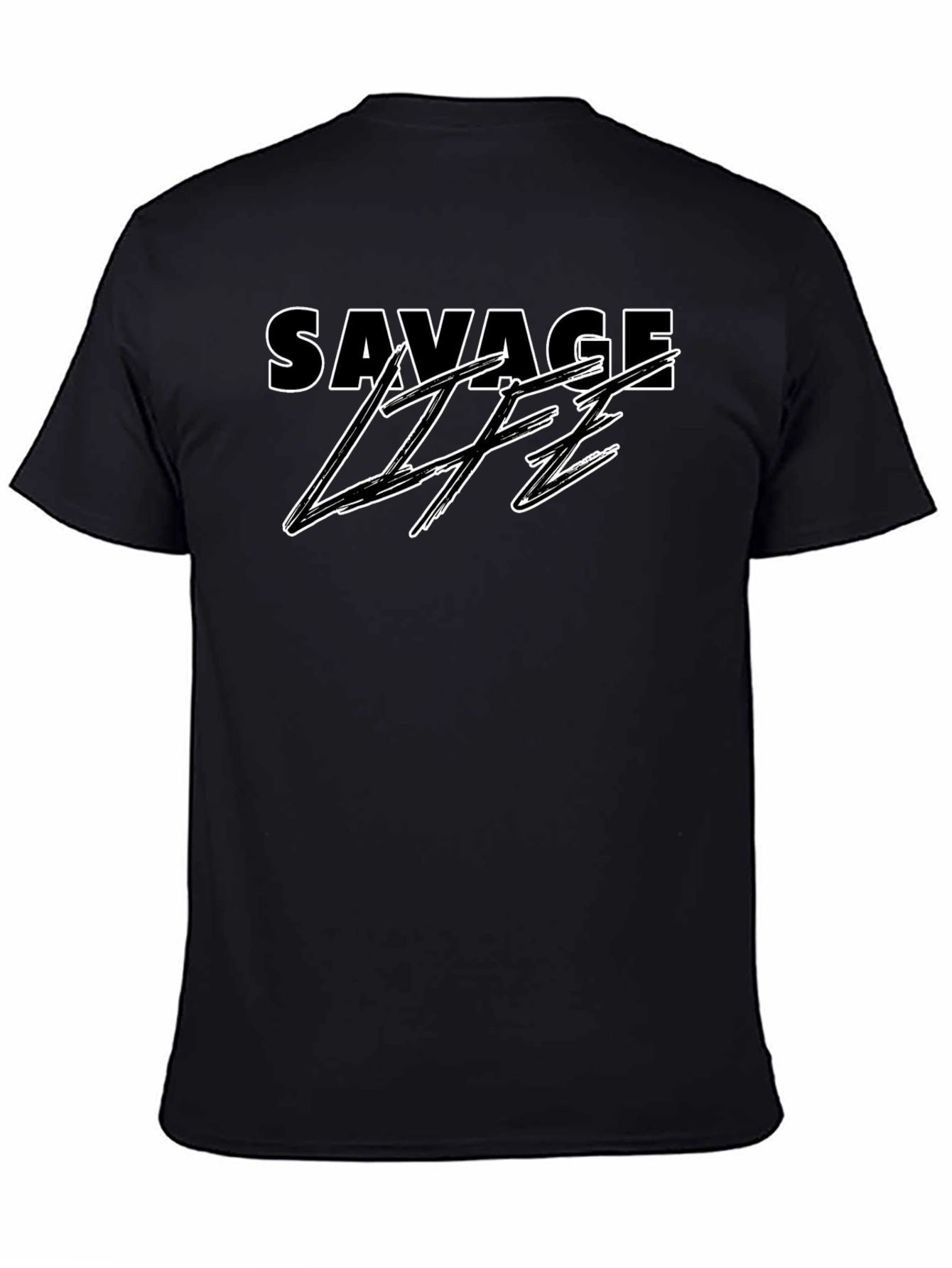 Savage Life Black Graphic T-Shirt
