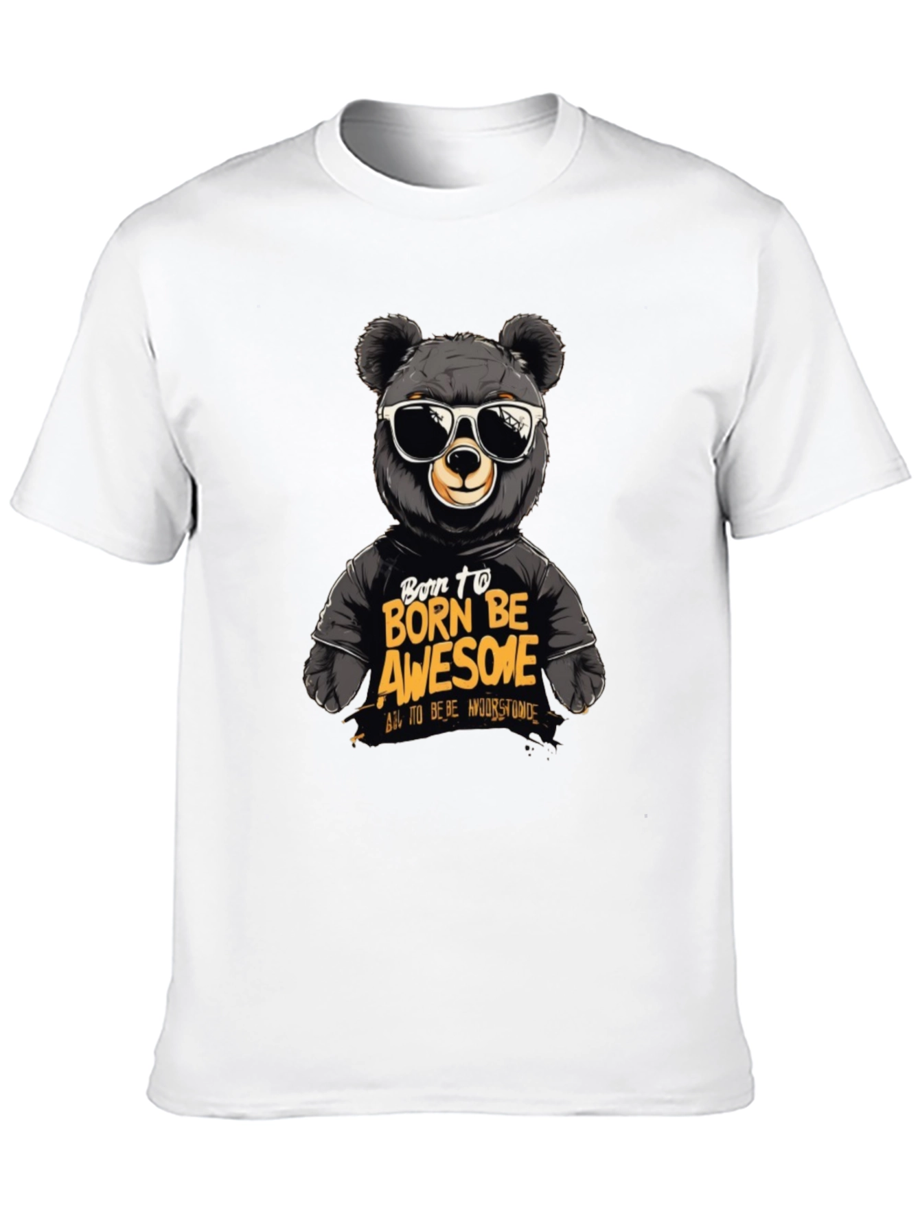 Born To Be Awesome Bear Graphic Tee