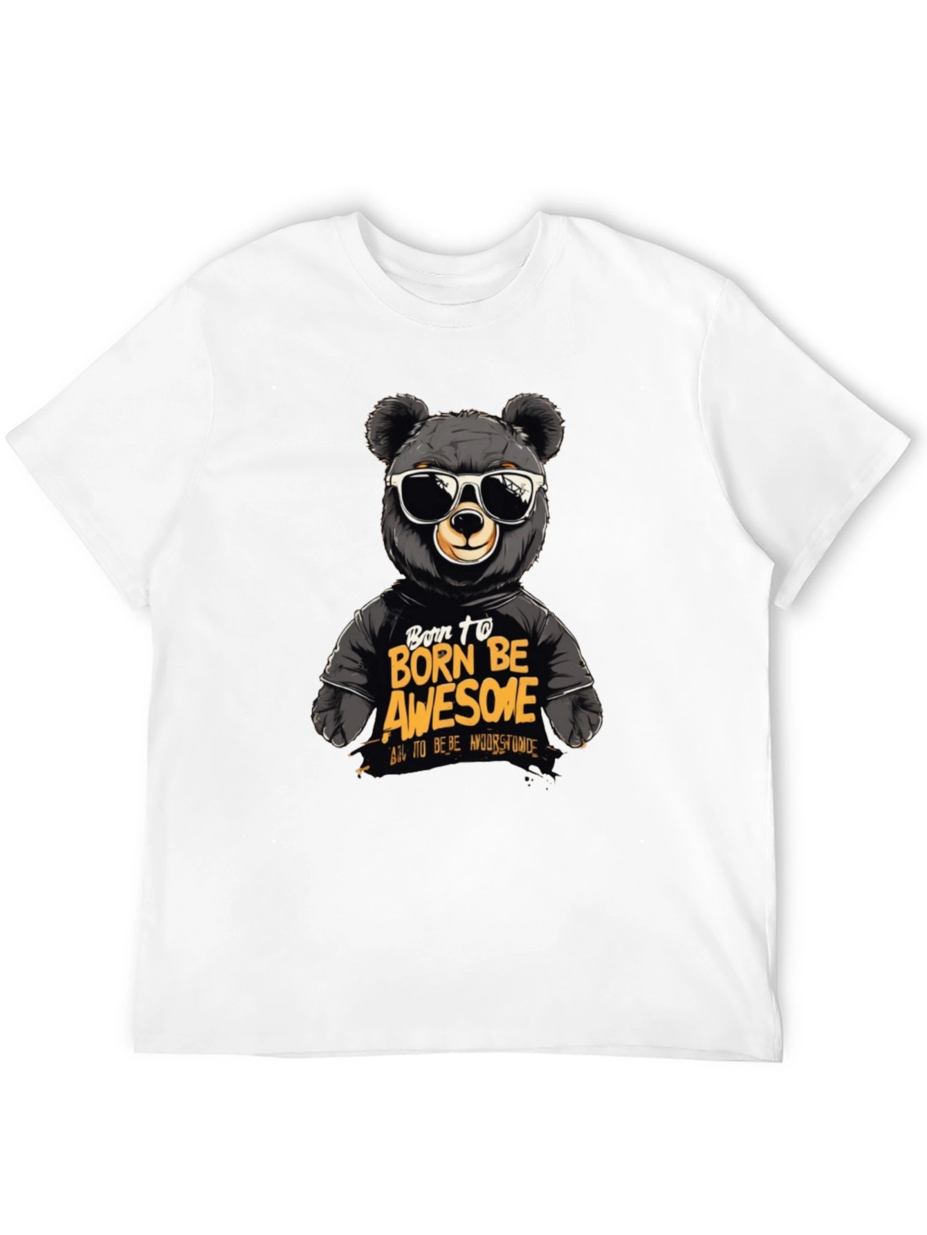 Born To Be Awesome Bear Graphic Tee